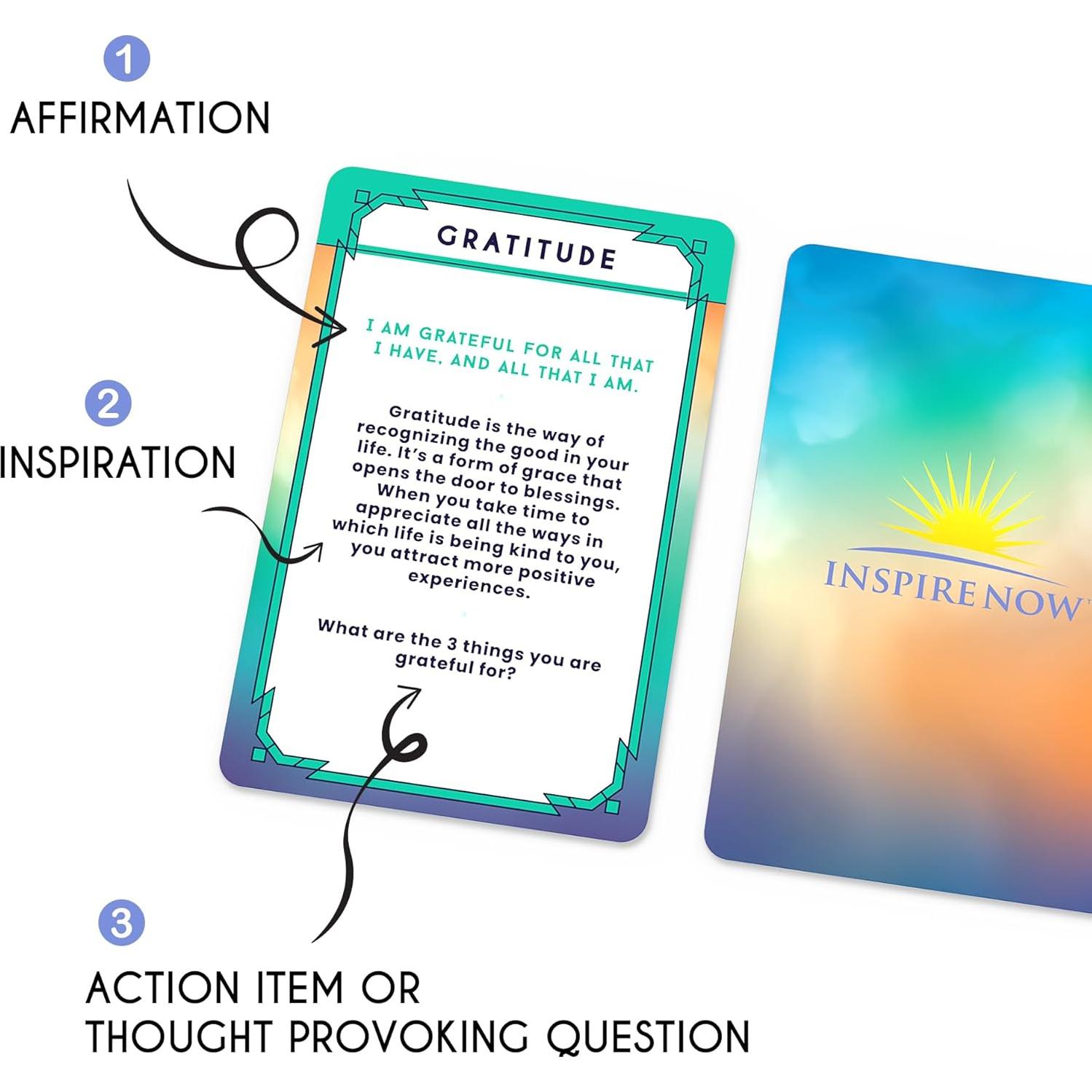 Tarjetas de Afirmación Inspire Now - 30 Mensajes Motivacionales