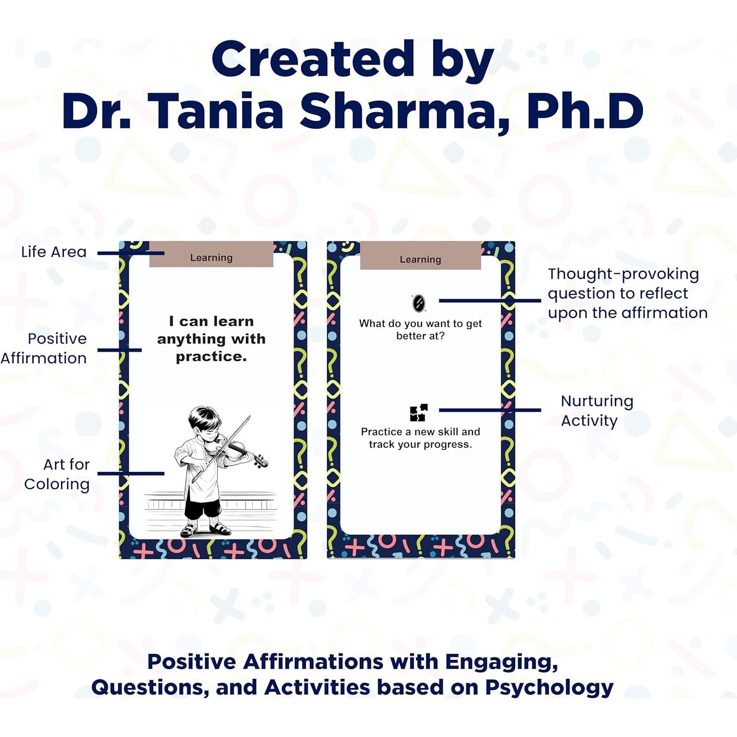 Positive Daily Affirmation Cards For Kids 5-15, Boy & Girl Motivational Mindfulness Gifts, Social Skill & Mindful Mental Health, Meditation, Self Care Inspirational Independence Day Gifts 80 Card