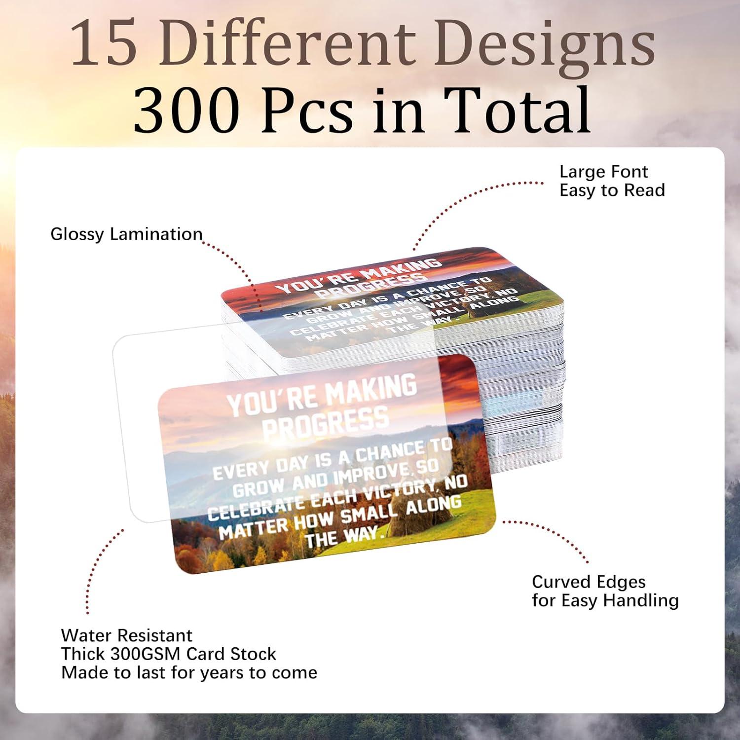 300 Tarjetas de Motivación Motiskyy 8.9 x 5 cm Afirmaciones Positivas