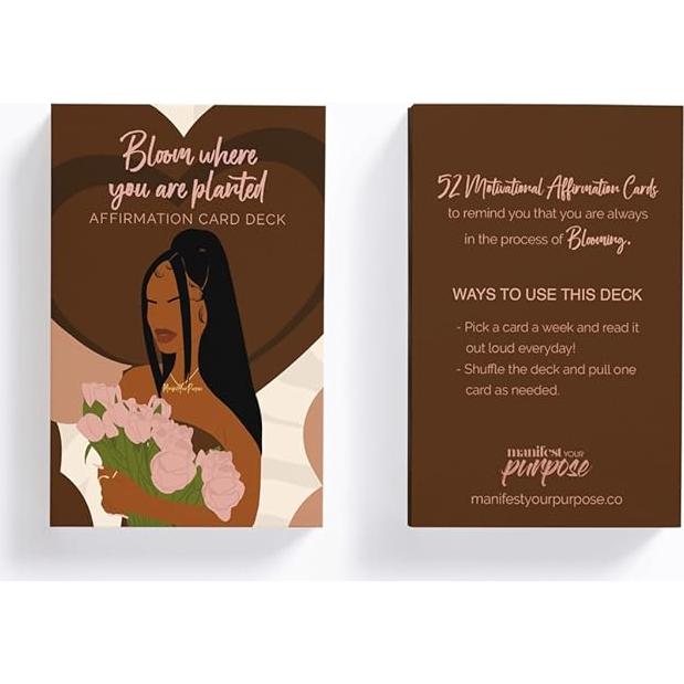 Baraja de Afirmaciones Positivas Manifiesta Tu Propósito - 52 Cartas