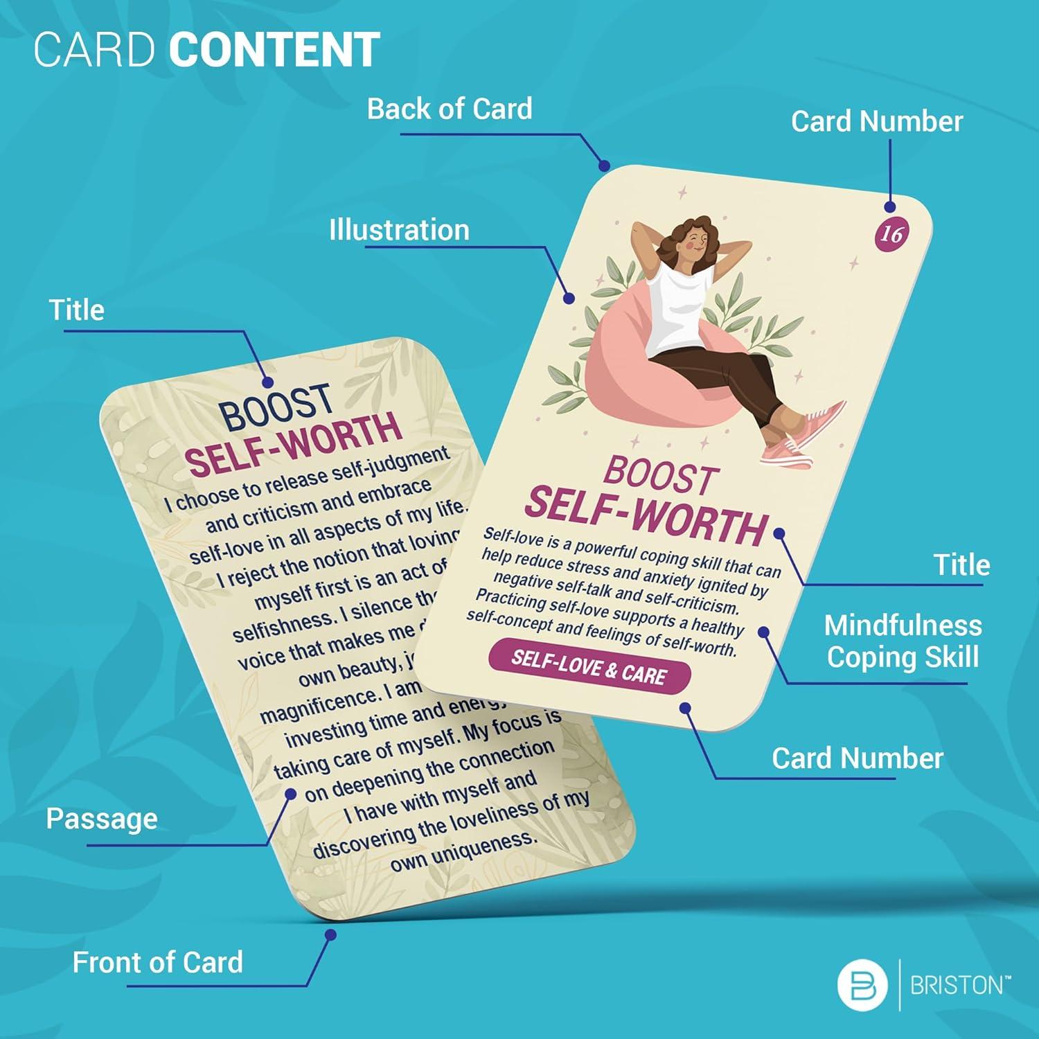 Tarjetas de Afirmación Positivas Briston - 50 Tarjetas para Bienestar