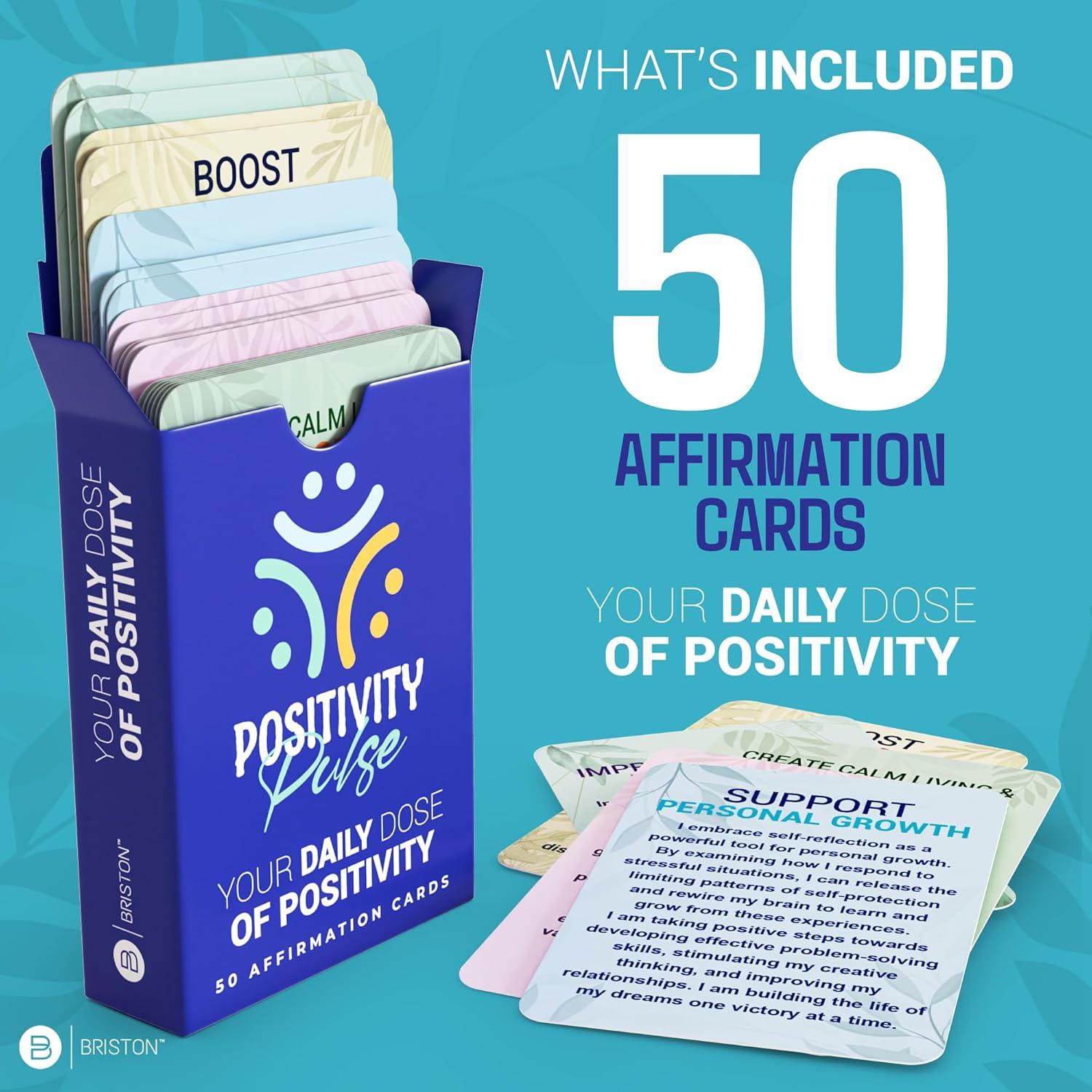 Tarjetas de Afirmación Positivas Briston - 50 Tarjetas para Bienestar