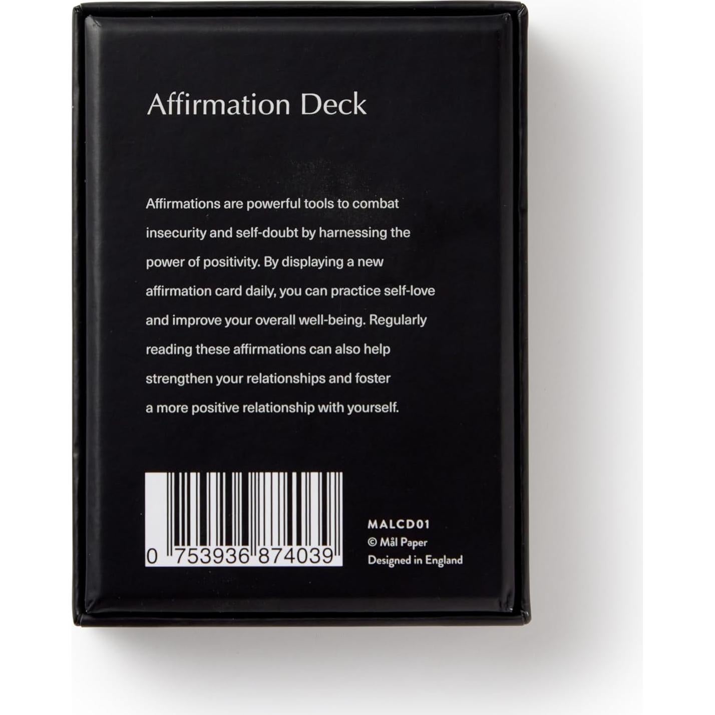 Baraja de Afirmaciones Mål Paper - 52 Cartas para Meditación