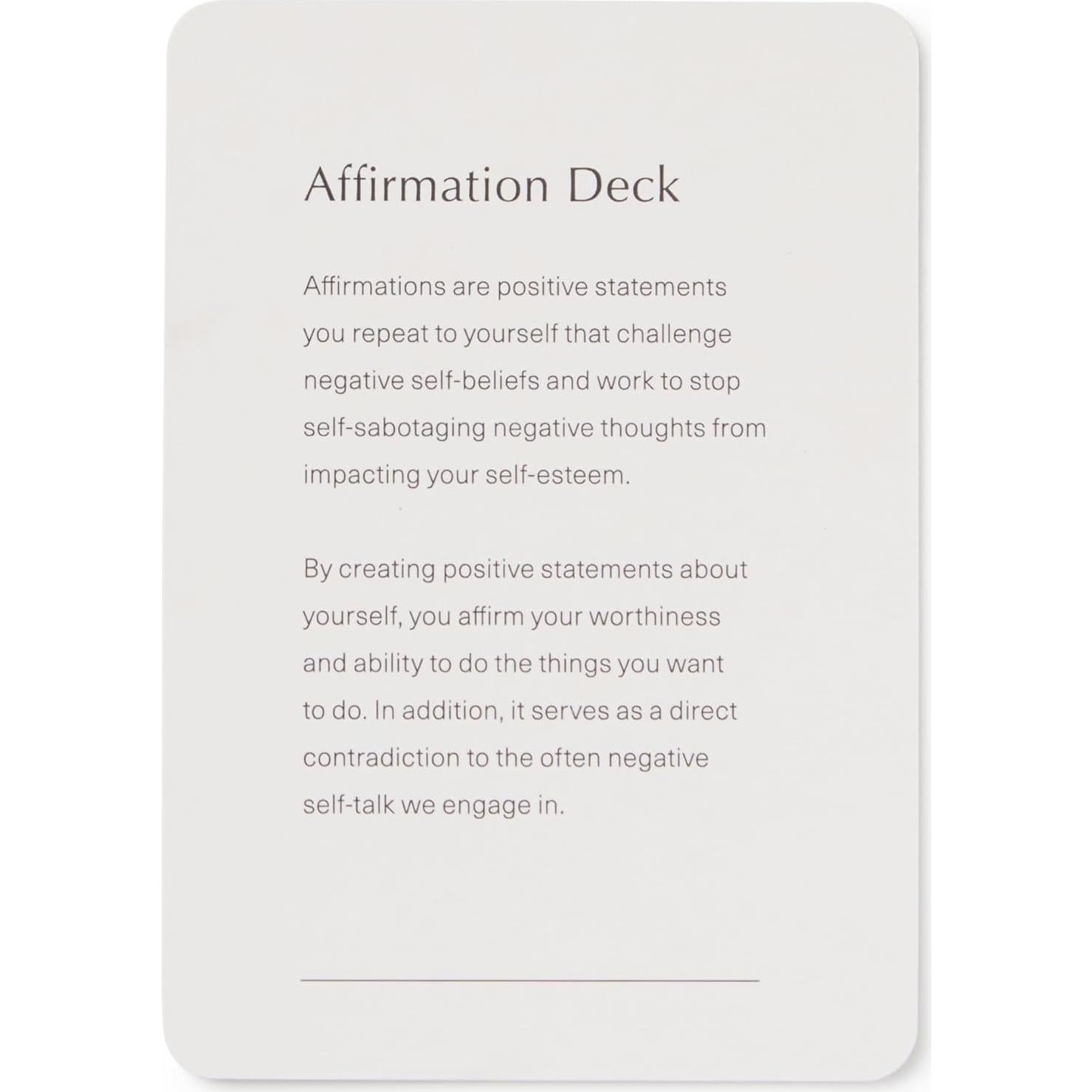 Baraja de Afirmaciones Mål Paper - 52 Cartas para Meditación