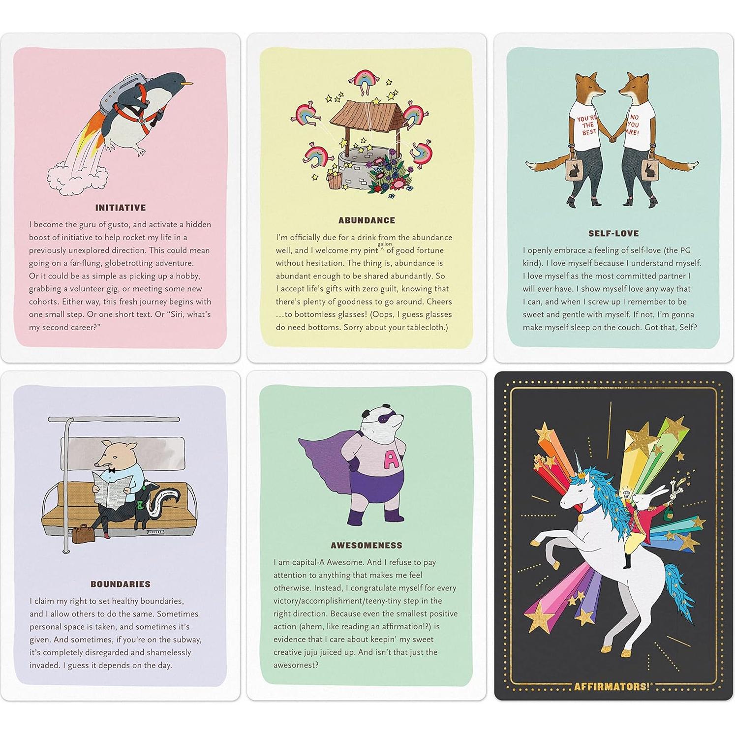 Knock Knock Affirmators! Deluxe Deck: 100 Affirmation Cards Deck - Affirmation Cards to Help You Help Yourself Without The Self-Helpy-Ness