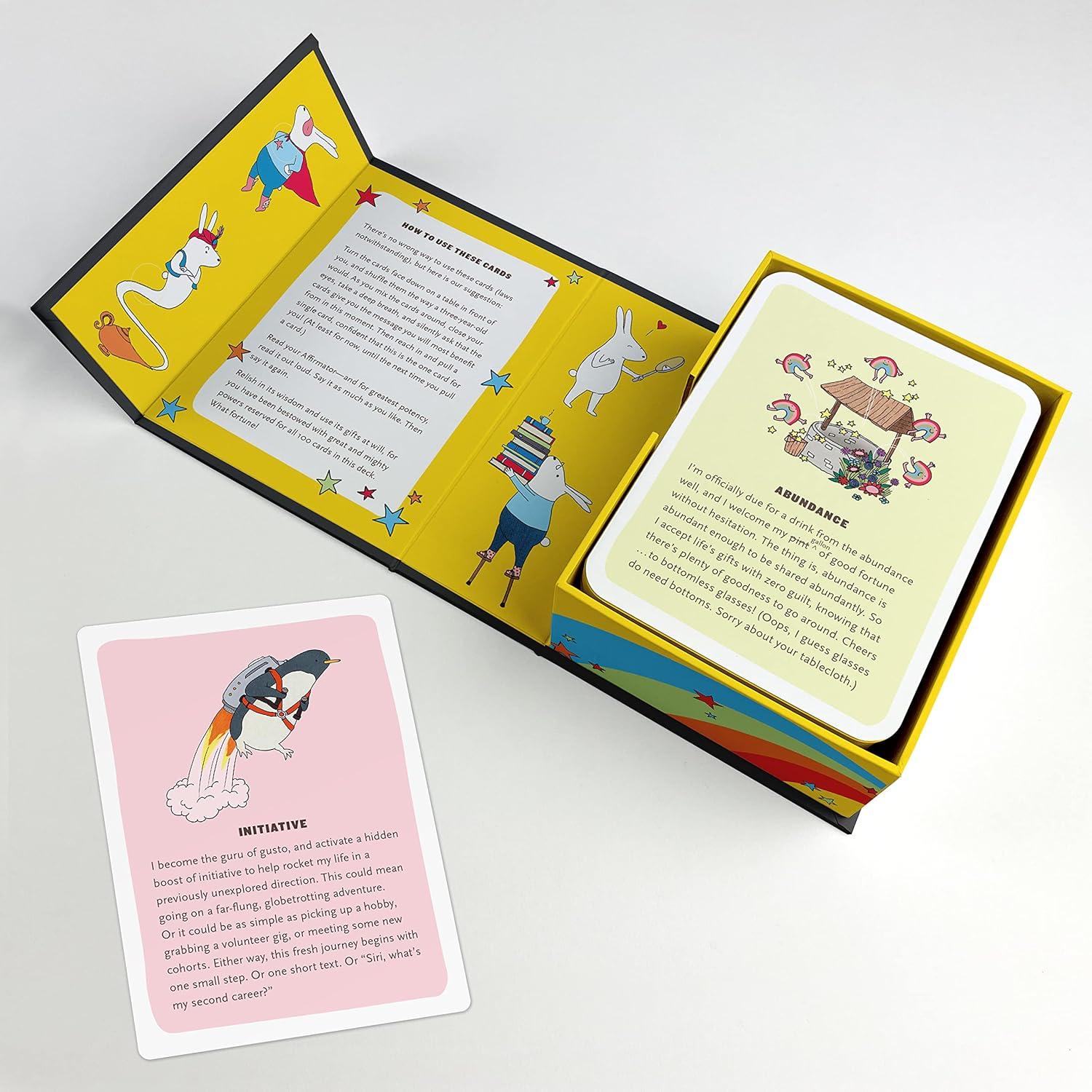 Knock Knock Affirmators! Deluxe Deck: 100 Affirmation Cards Deck - Affirmation Cards to Help You Help Yourself Without The Self-Helpy-Ness