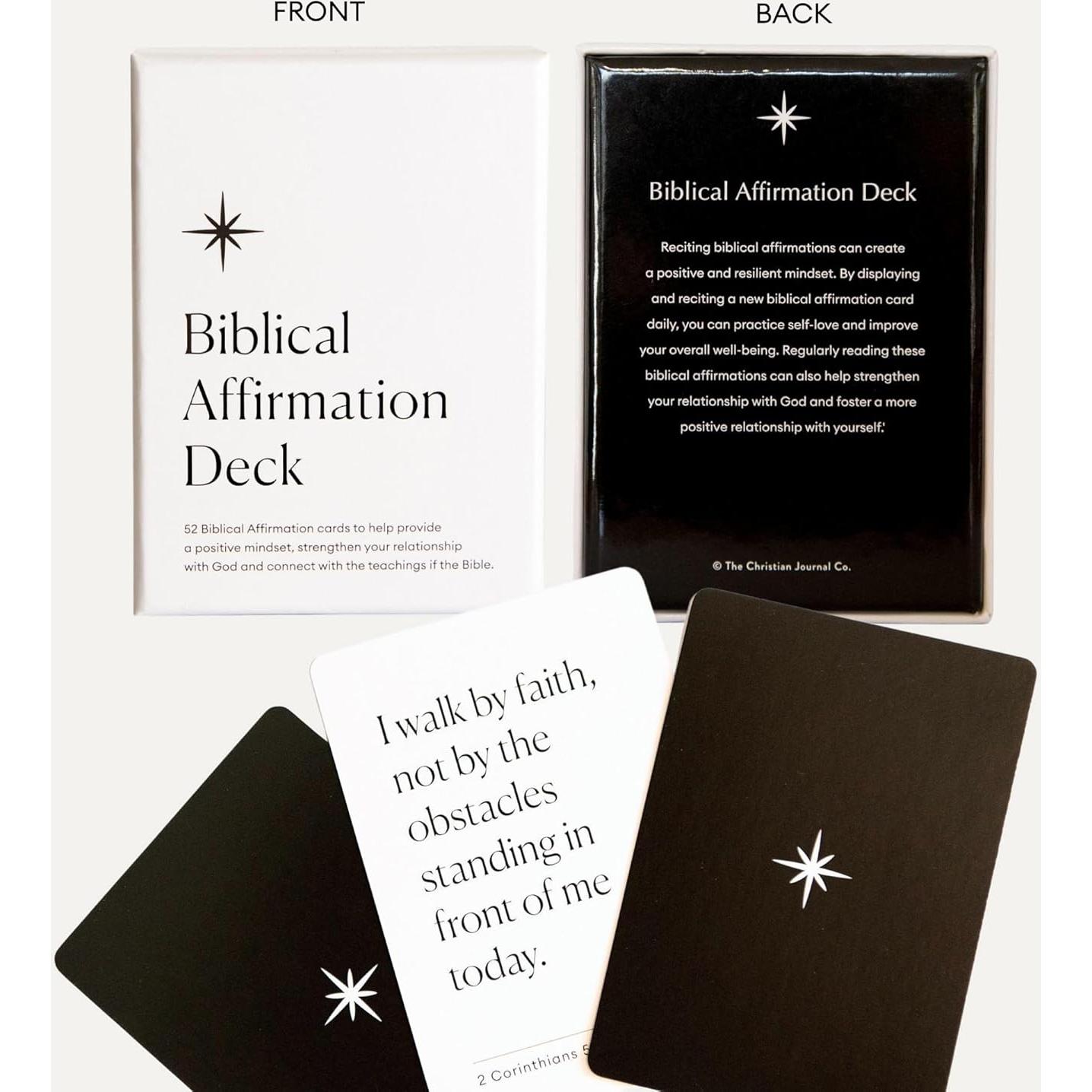 Baraja de Afirmaciones Bíblicas The Christian Journal Co. 52 Cartas