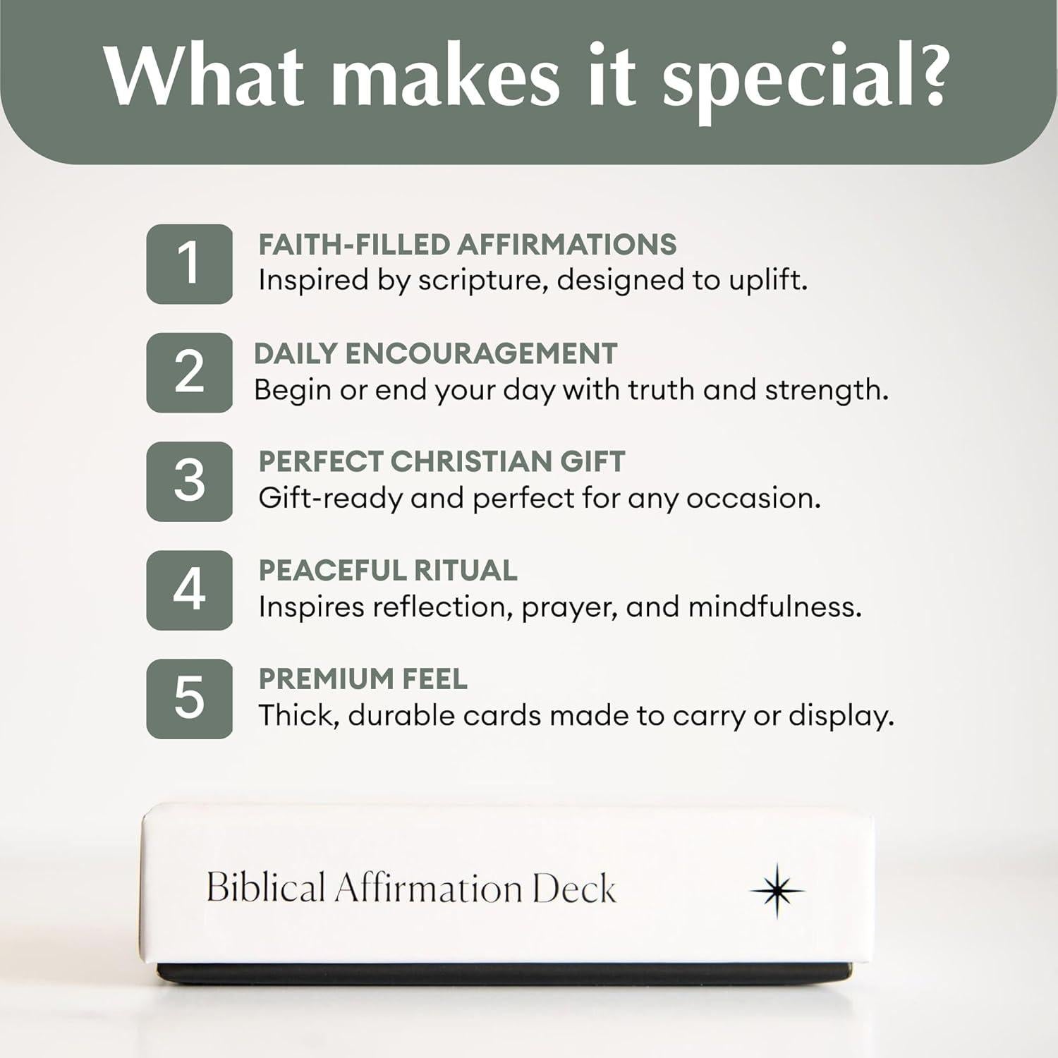 Baraja de Afirmaciones Bíblicas The Christian Journal Co. 52 Cartas