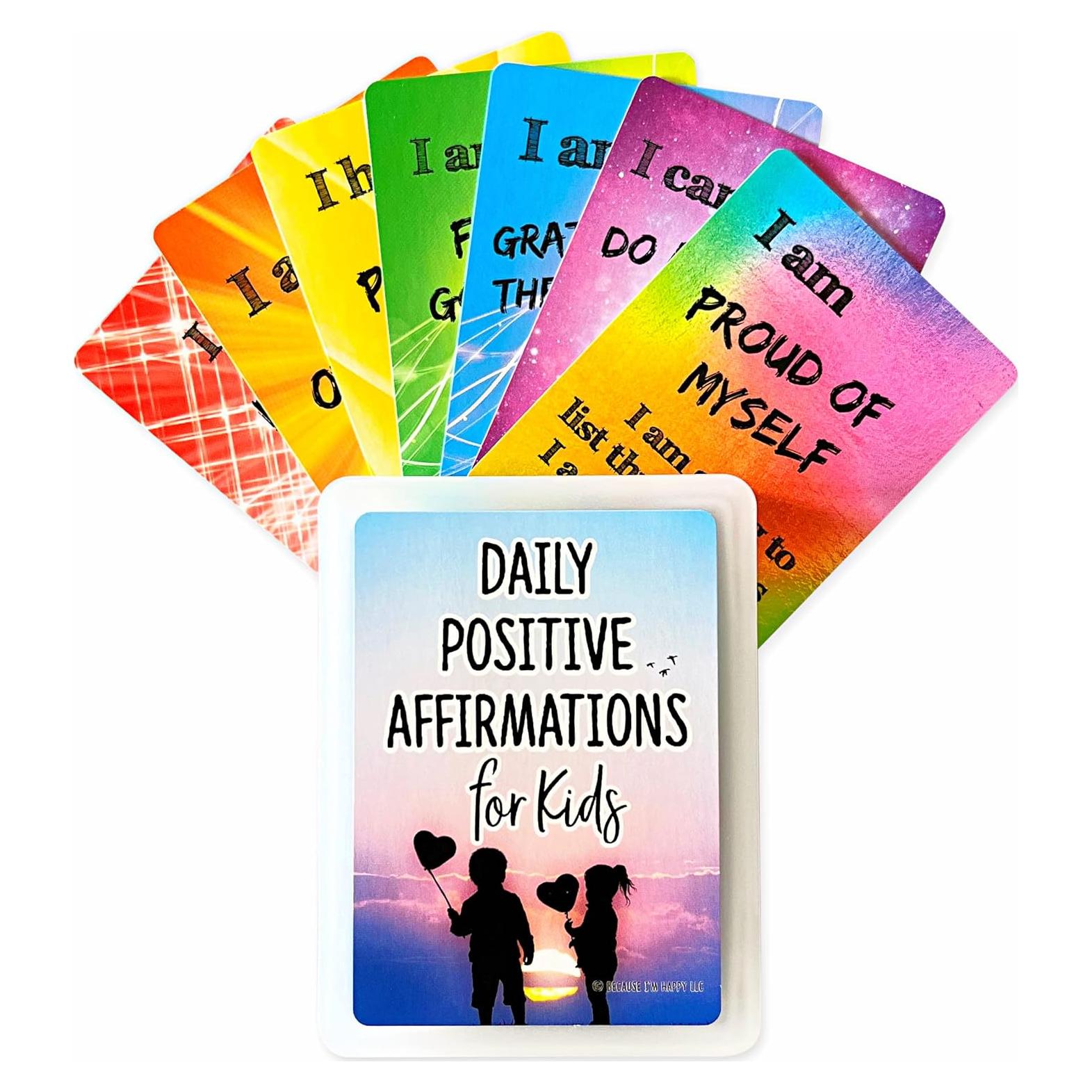 Tarjetas de Afirmaciones Positivas para Niños - Porque Soy Feliz