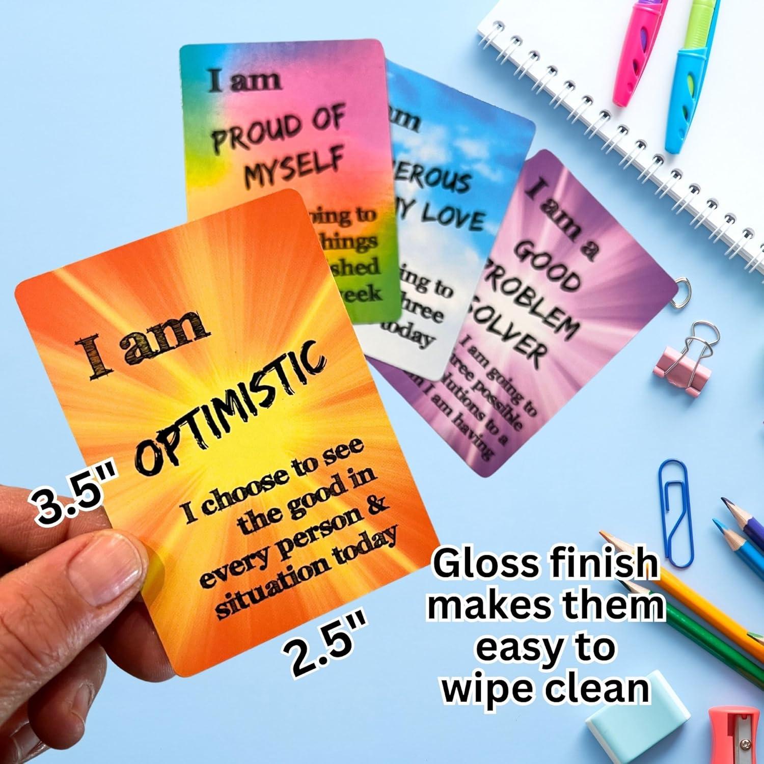 Tarjetas de Afirmaciones Positivas para Niños - Porque Soy Feliz