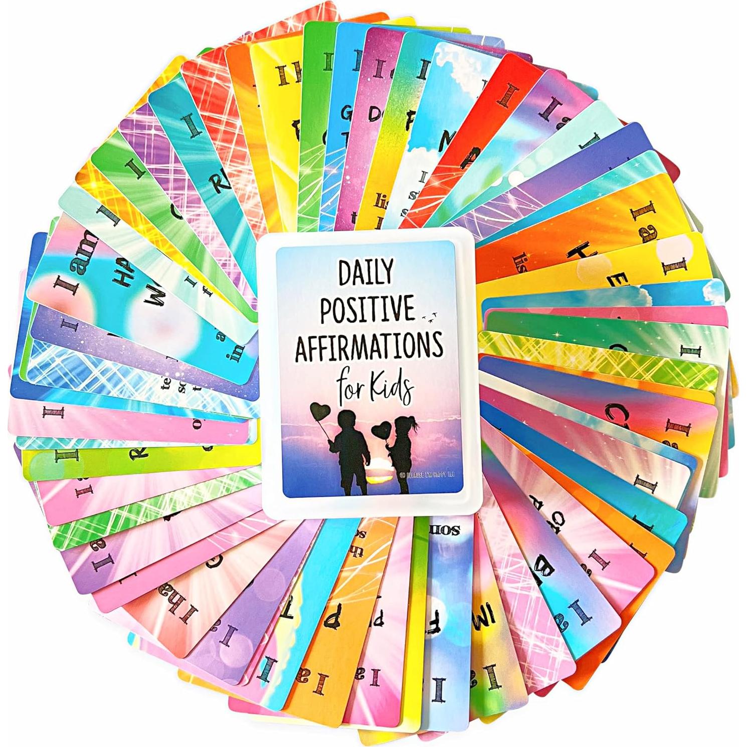 Tarjetas de Afirmaciones Positivas para Niños - Porque Soy Feliz