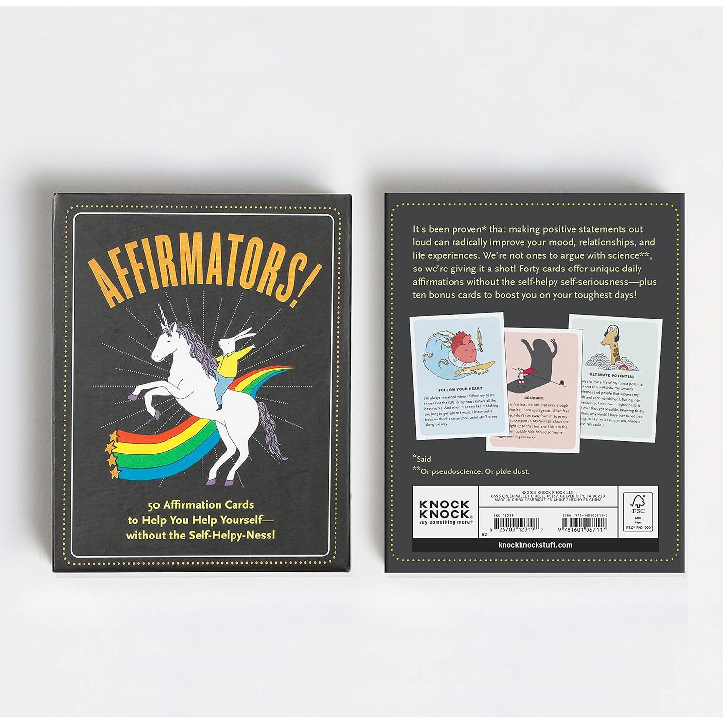 Affirmators! 50 Affirmation Cards Deck to Help You Help Yourself - Without the Self-Helpy-Ness!