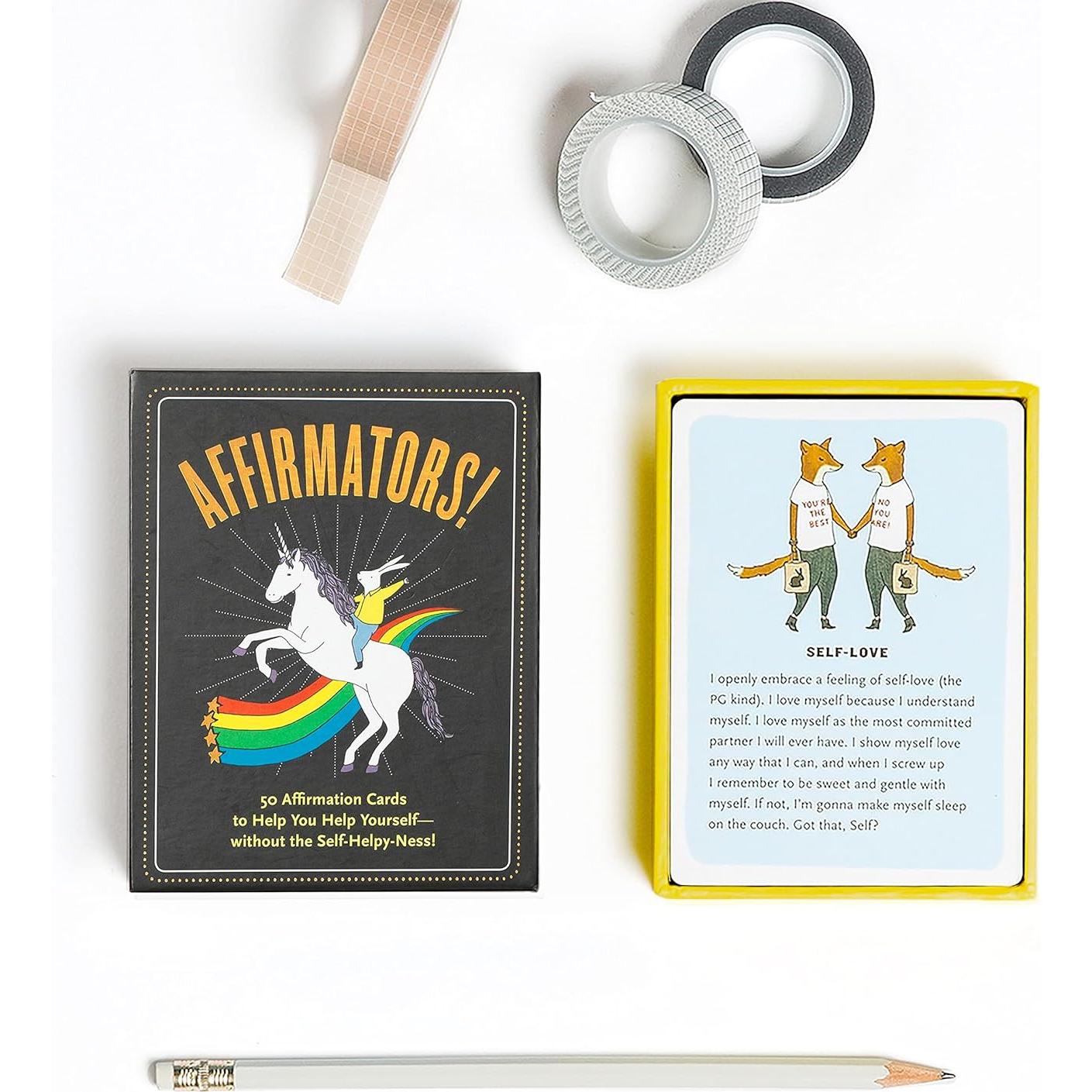 Affirmators! 50 Affirmation Cards Deck to Help You Help Yourself - Without the Self-Helpy-Ness!