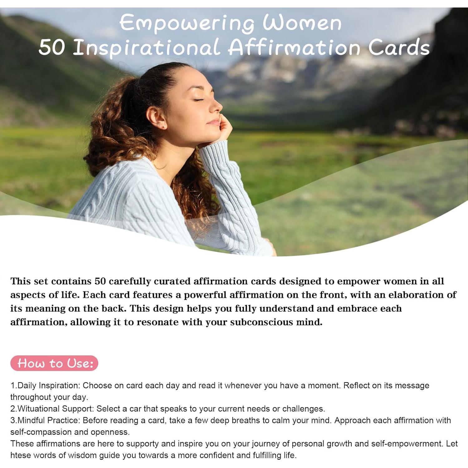 Tarjetas de Afirmaciones Positivas Havaro - 50 Citas Motivacionales