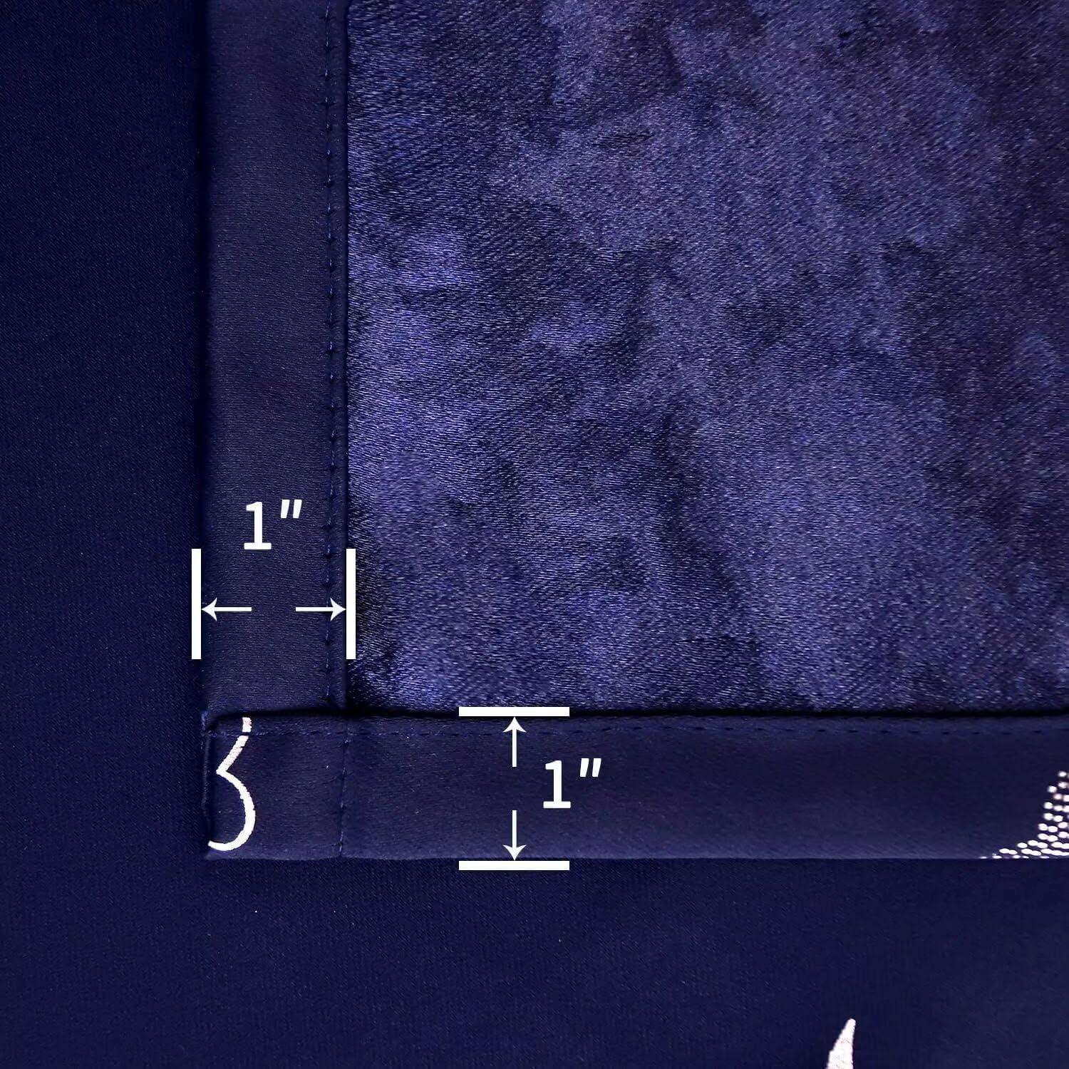 Cortinas Opacas BGment 2 Paneles 52x213 cm Estrellas Luna