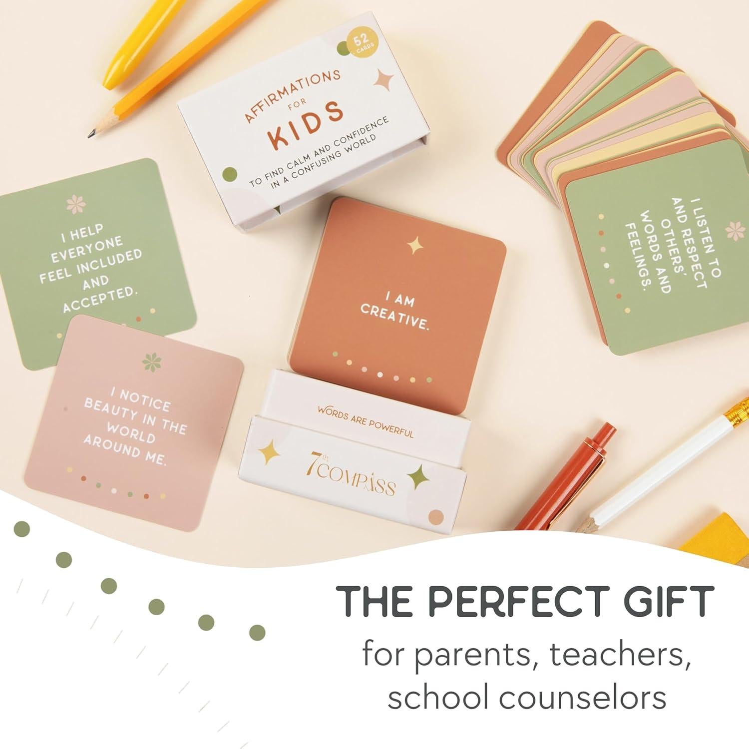 52 Tarjetas de Afirmaciones Positivas para Niños 7th Compass