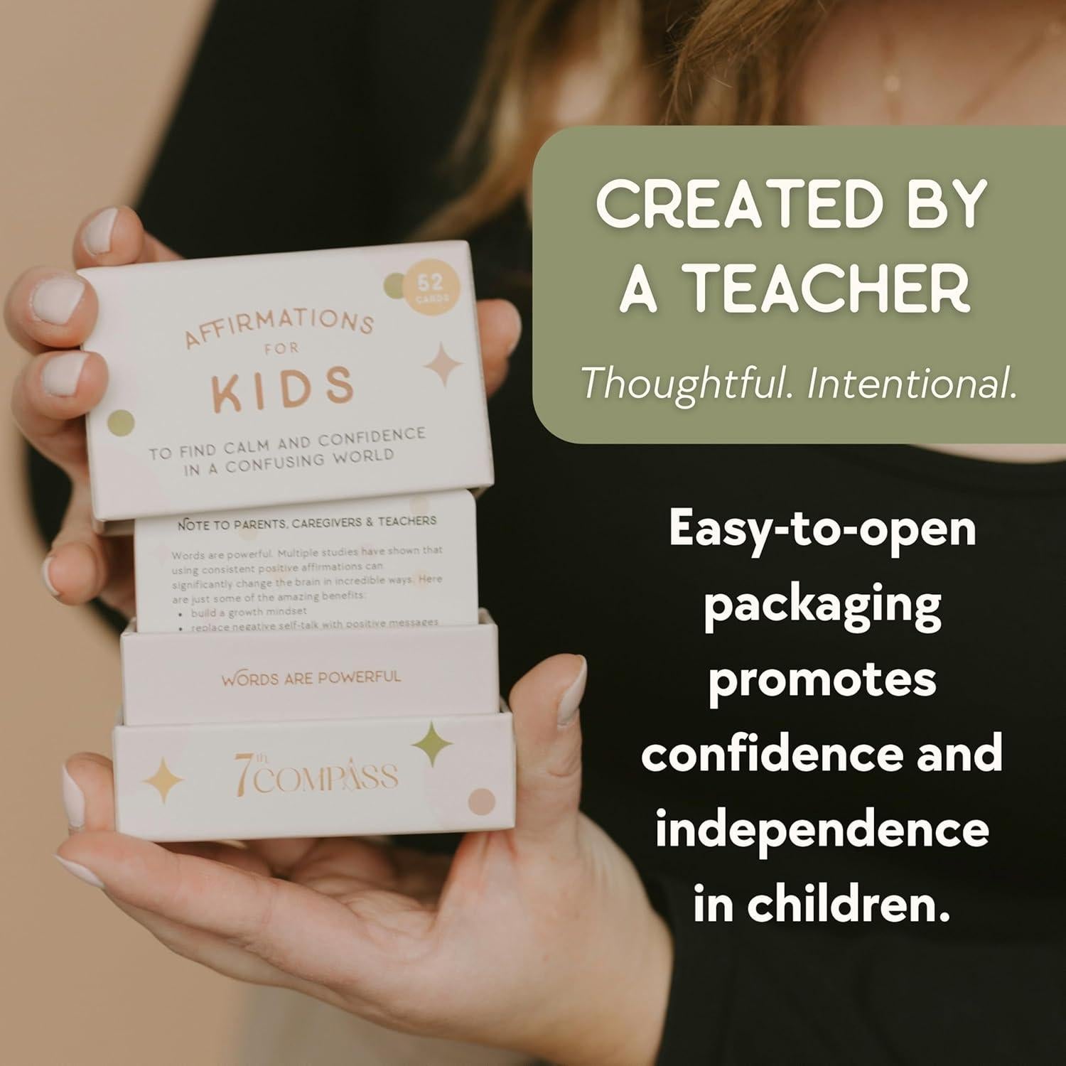 52 Tarjetas de Afirmaciones Positivas para Niños 7th Compass