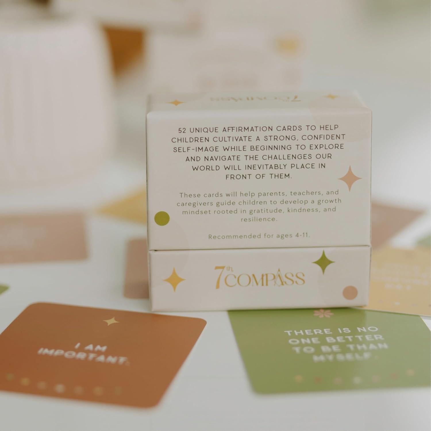 52 Tarjetas de Afirmaciones Positivas para Niños 7th Compass