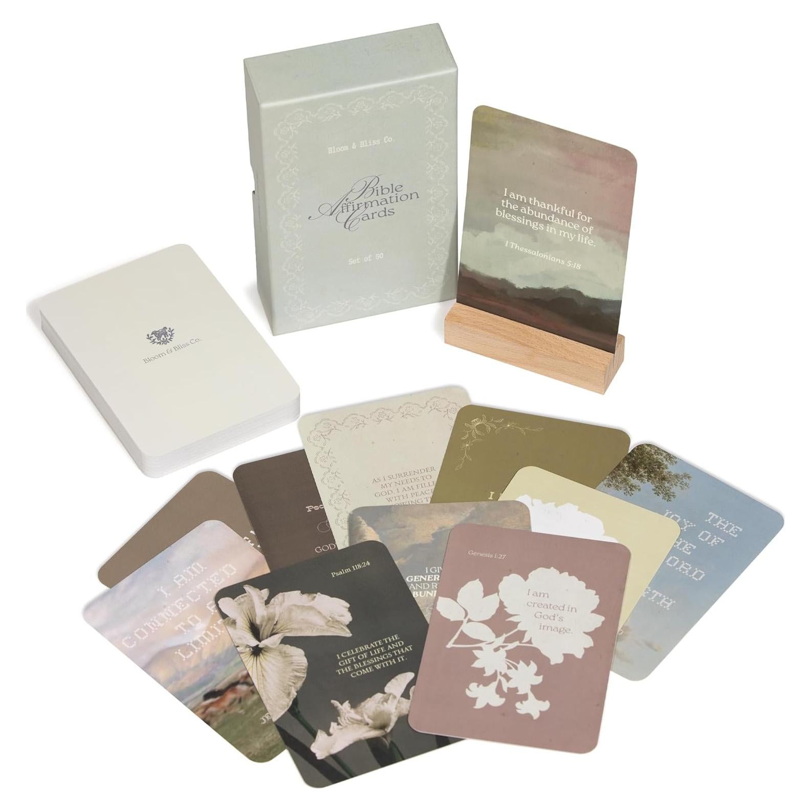 Tarjetas de Afirmación Positiva Bloom and Bliss | 50 Versículos