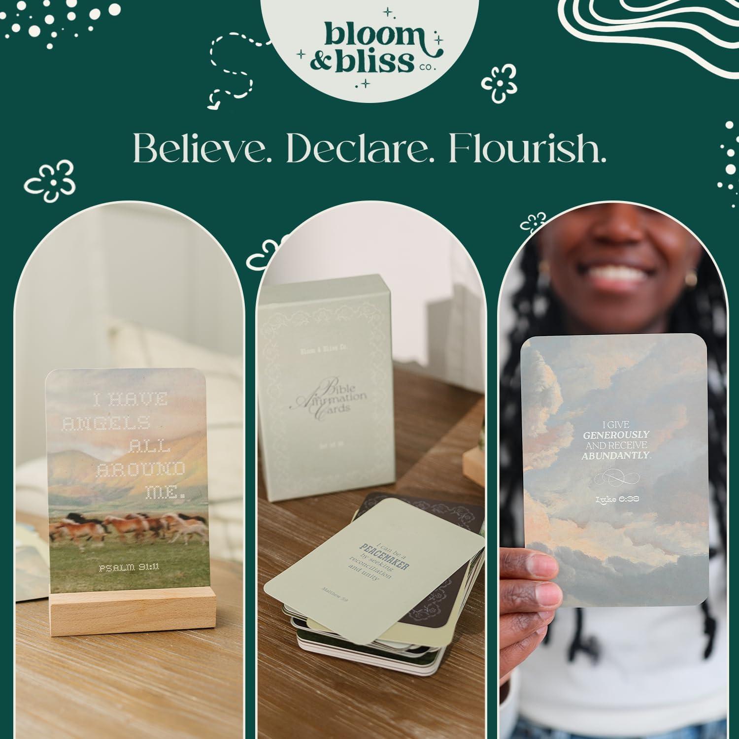 Tarjetas de Afirmación Positiva Bloom and Bliss | 50 Versículos