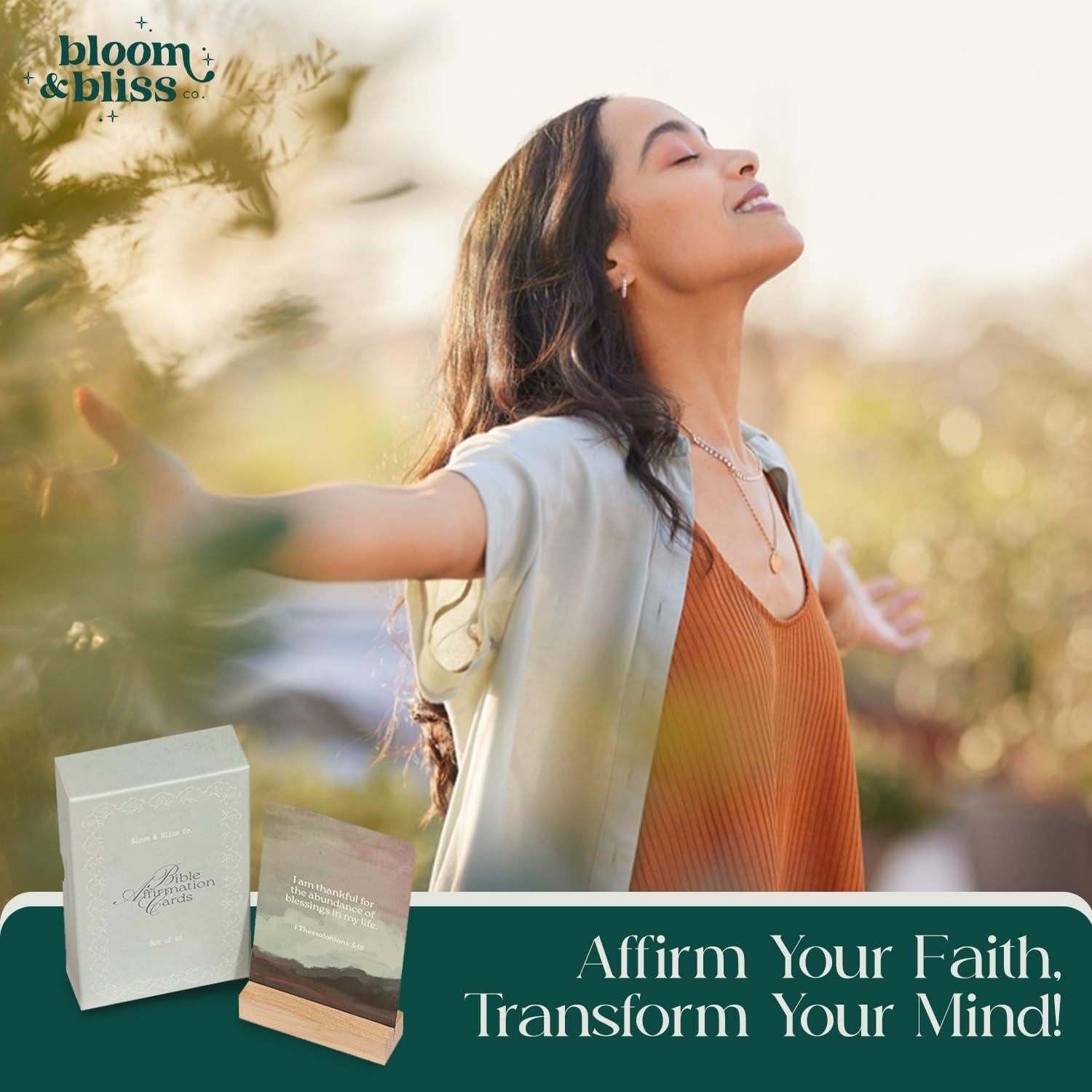 Tarjetas de Afirmación Positiva Bloom and Bliss | 50 Versículos