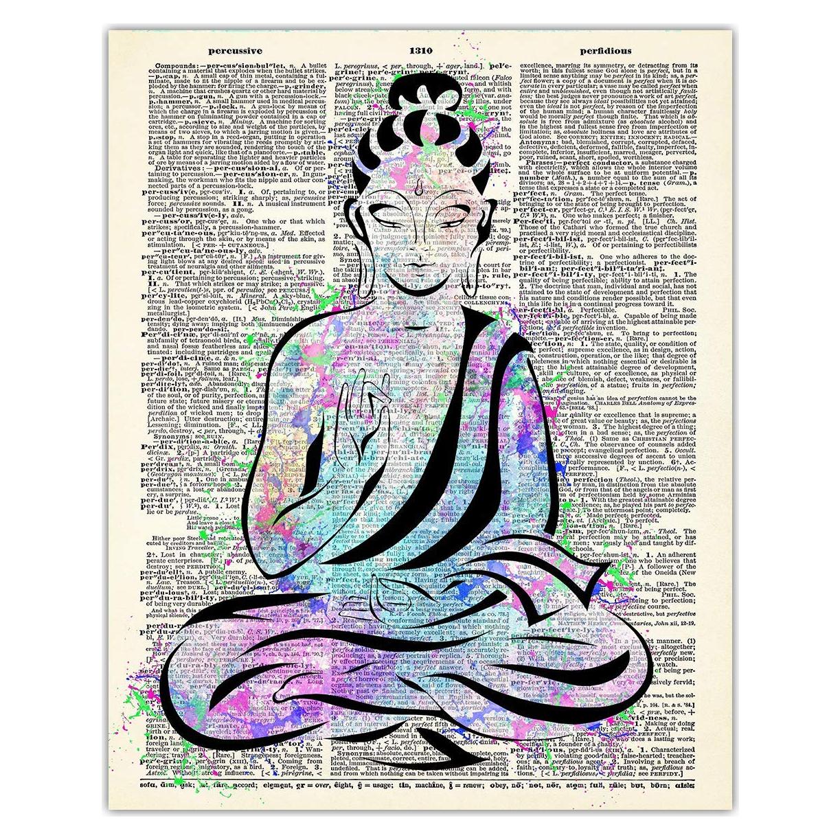 Póster de Arte de Pared Buddha Zen 20x25 cm - Impresión Creativa