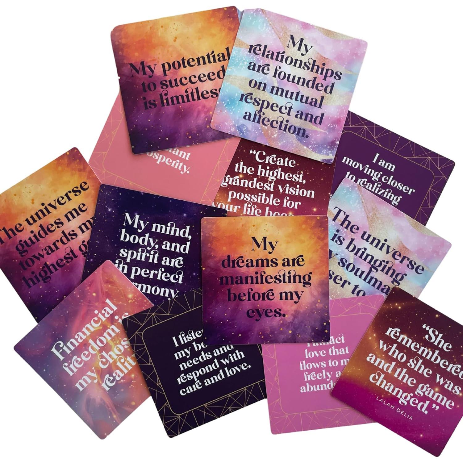 Tarjetas de Afirmación Positiva Gorgeous Mindset - 50 Unidades