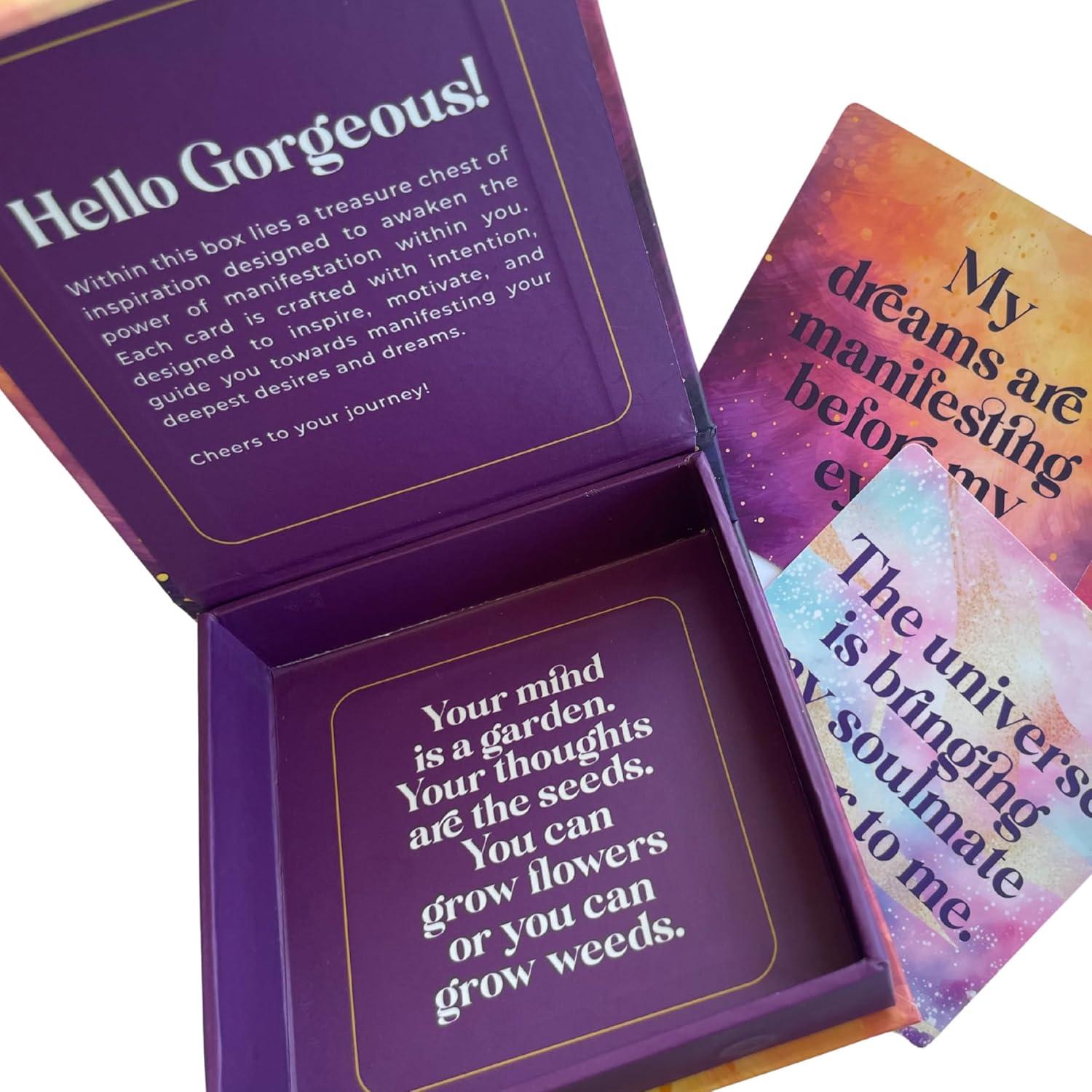 Tarjetas de Afirmación Positiva Gorgeous Mindset - 50 Unidades