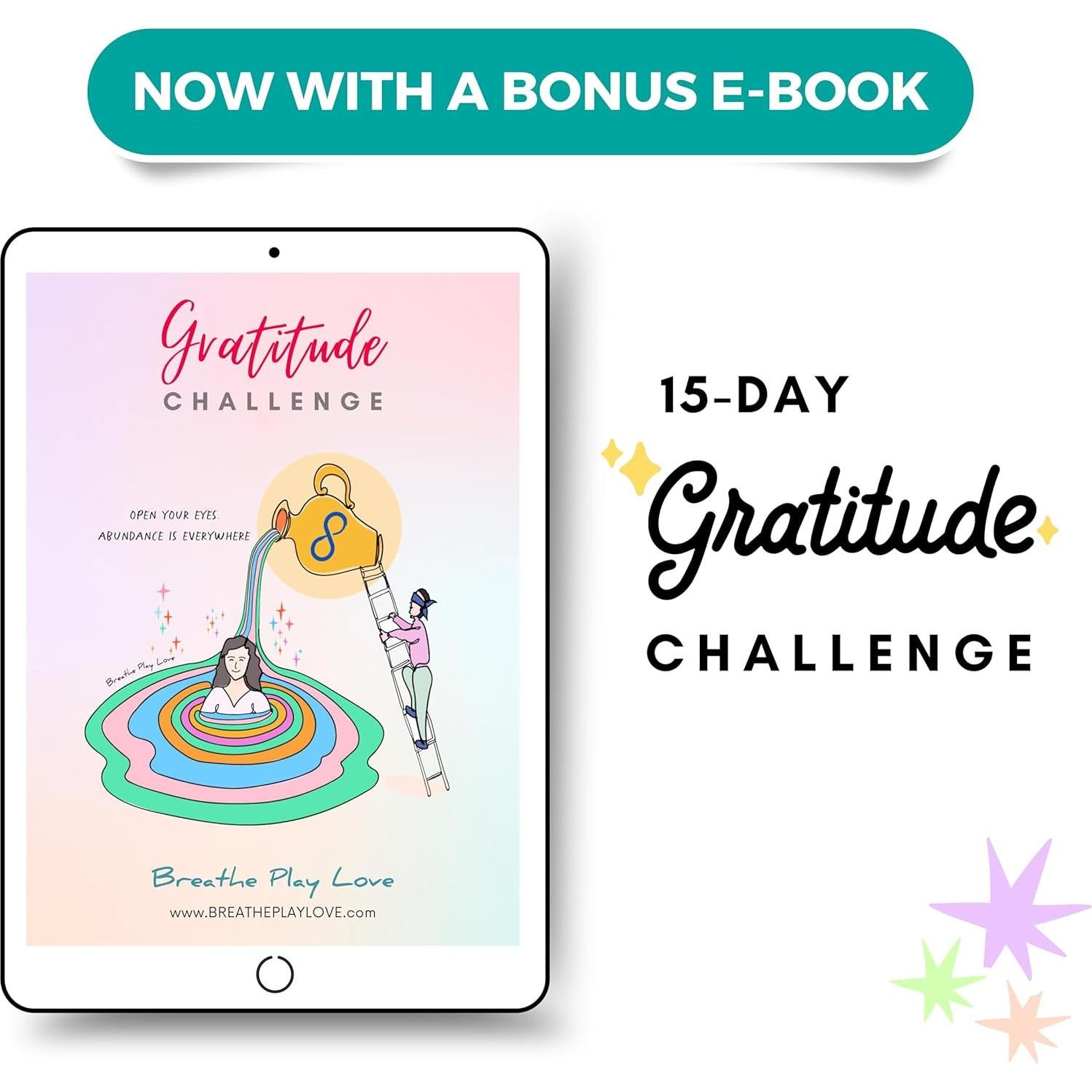 Tarjetas de Mindfulness Breathe Play Love con Diario de Bolsillo