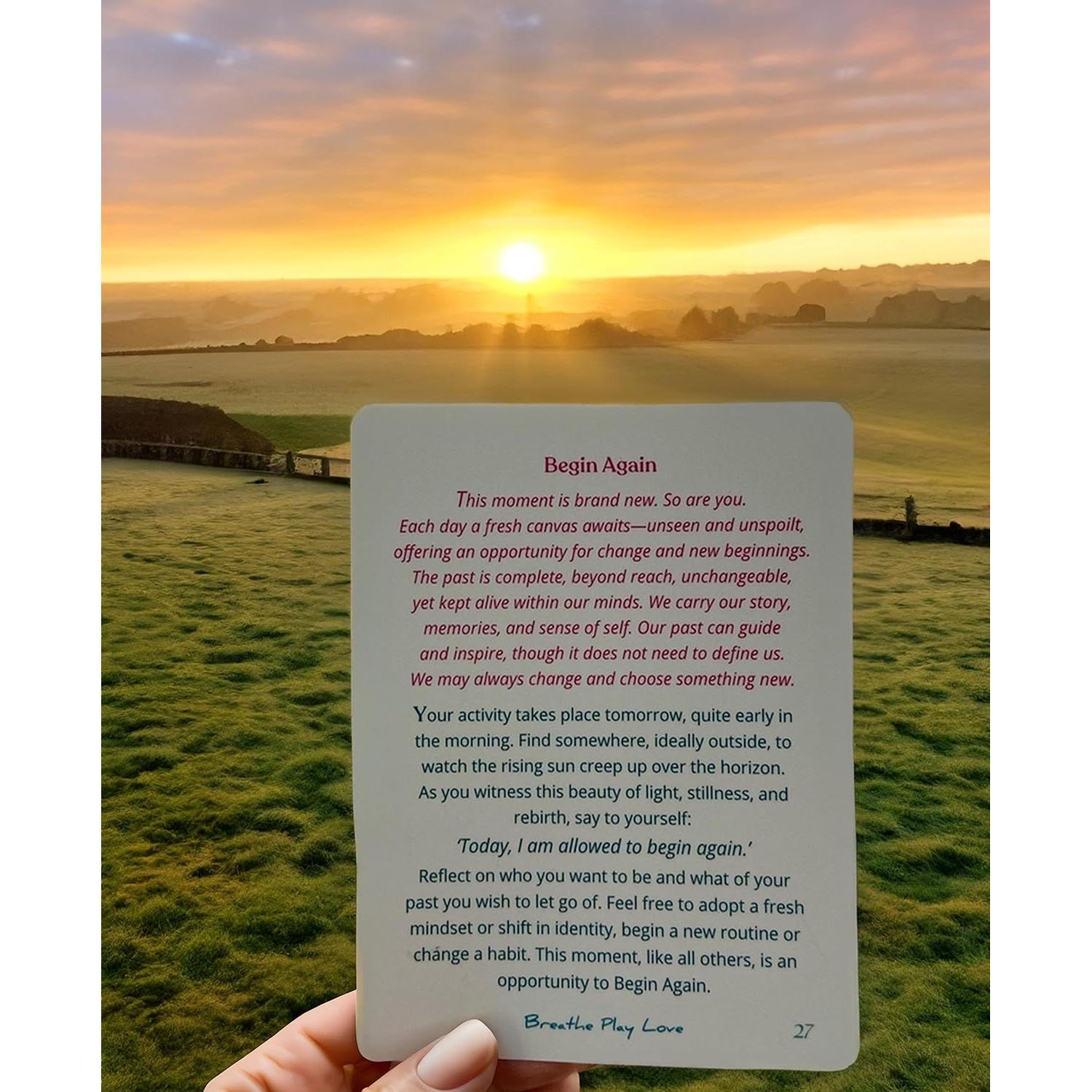 Tarjetas de Mindfulness Breathe Play Love con Diario de Bolsillo