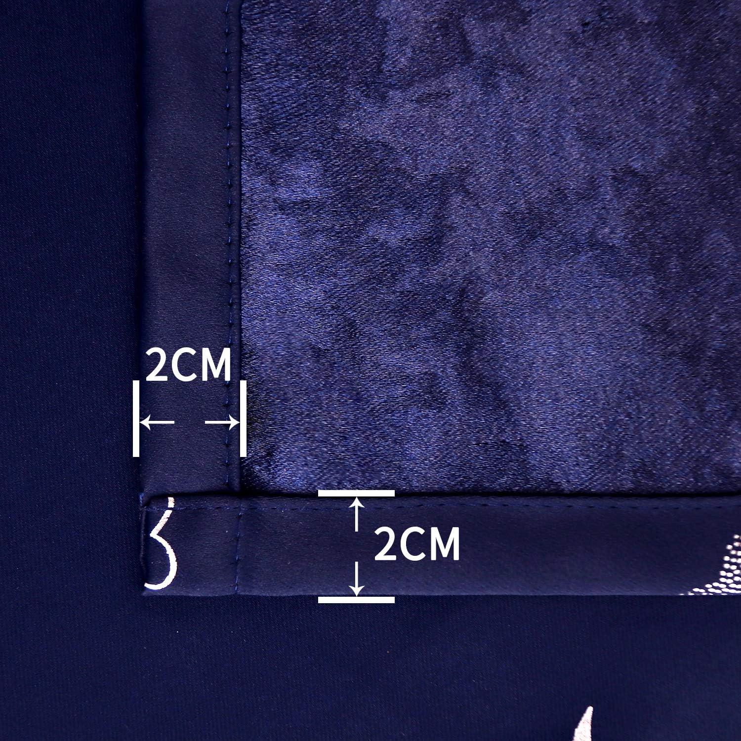 Cortinas Opacas BGment 2 Paneles 42x72 Estrellas Luna