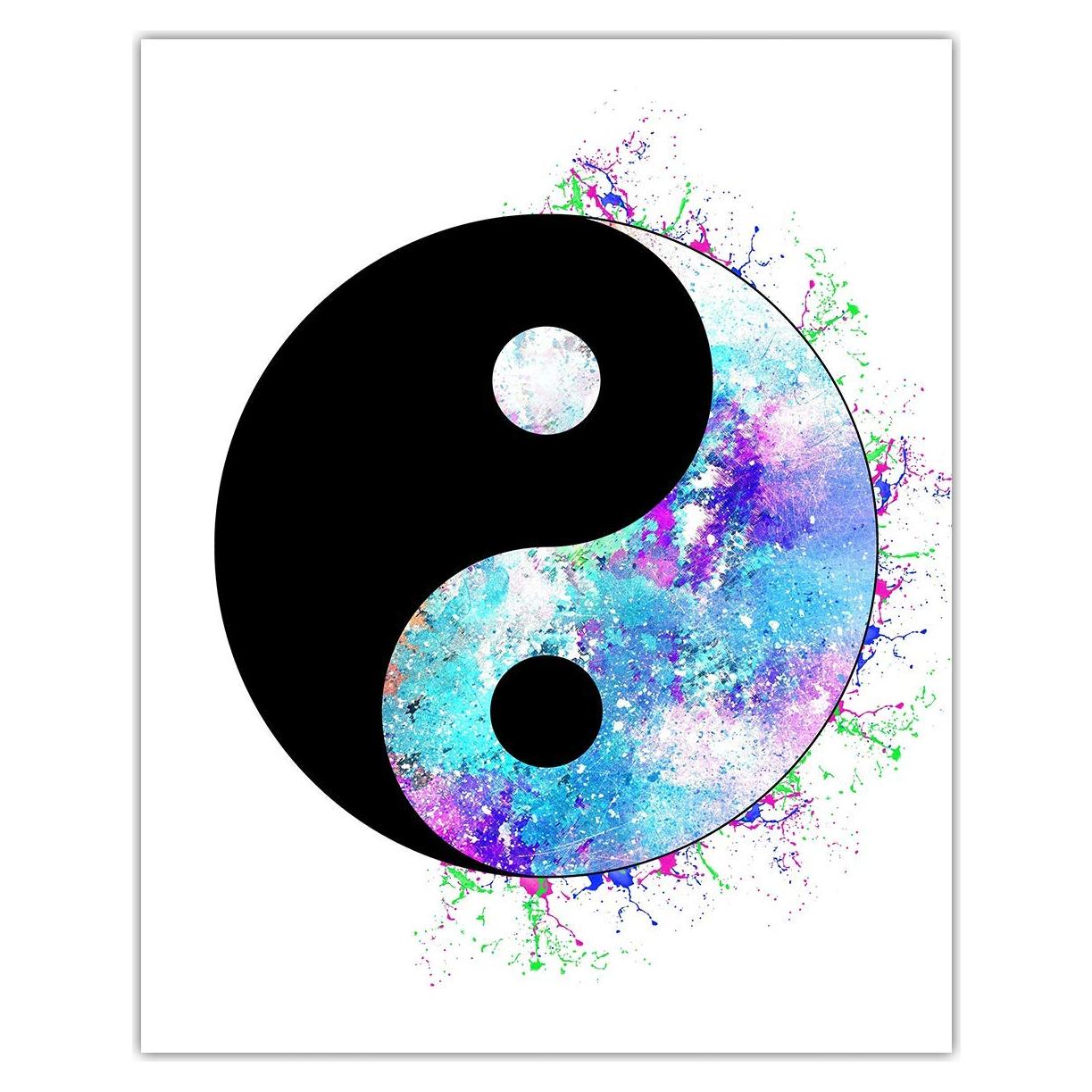 Póster de Arte Yin y Yang Zen 20x25 cm - Decoración Espiritual