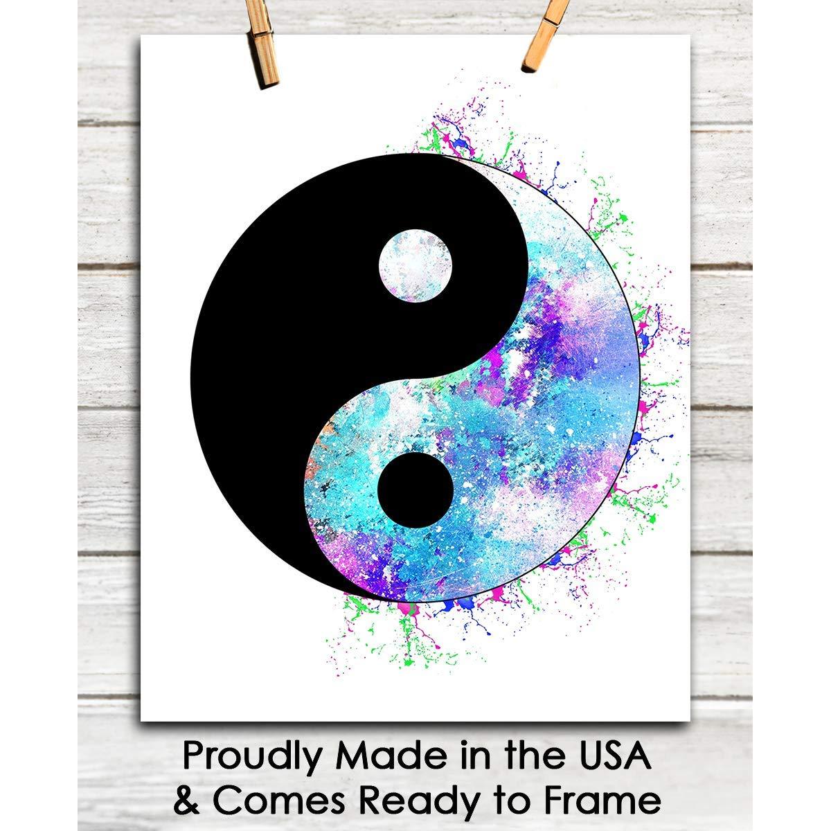 Póster de Arte Yin y Yang Zen 20x25 cm - Decoración Espiritual