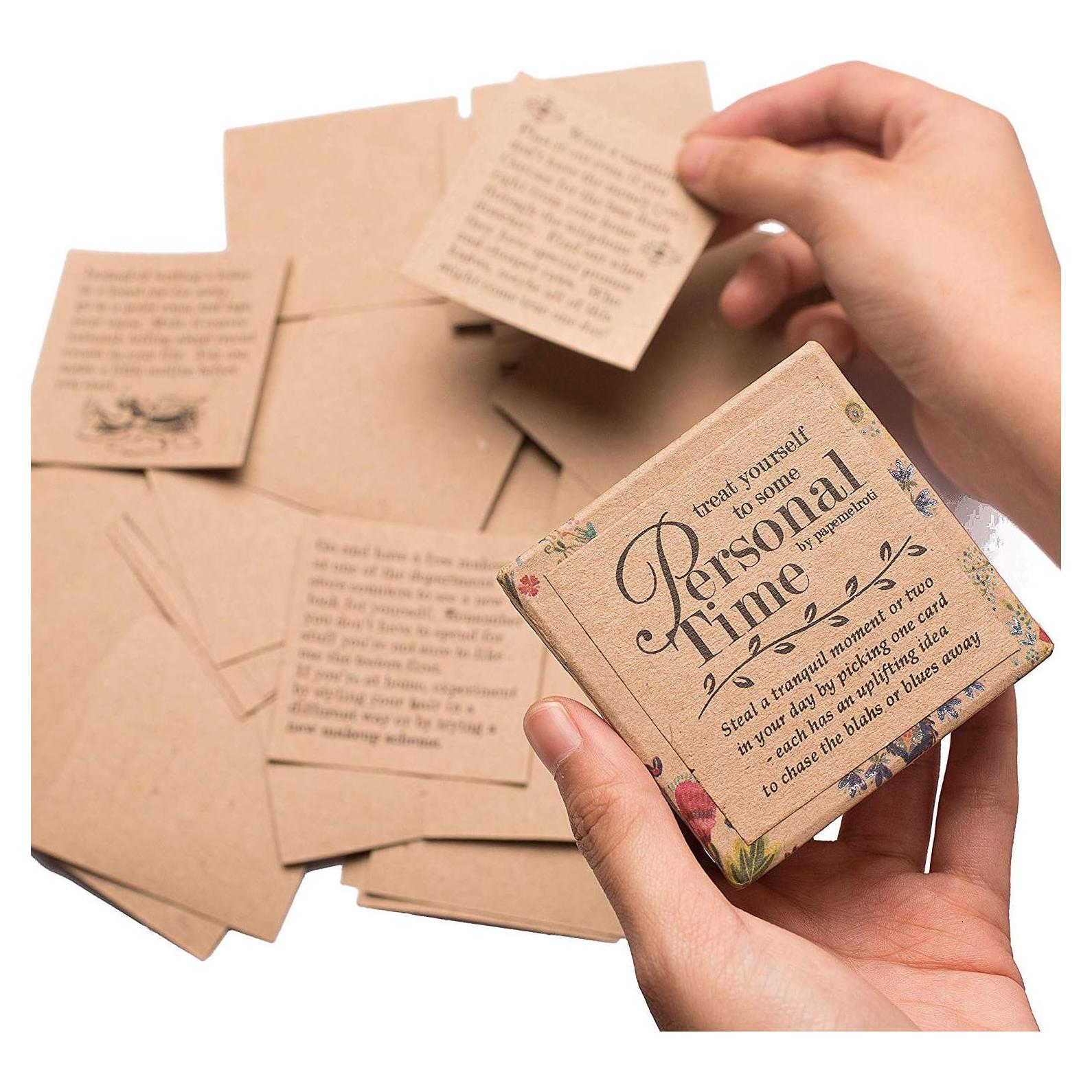 Baraja de Tarjetas Inspiracionales Navy Peony - 47 Afirmaciones Positivas