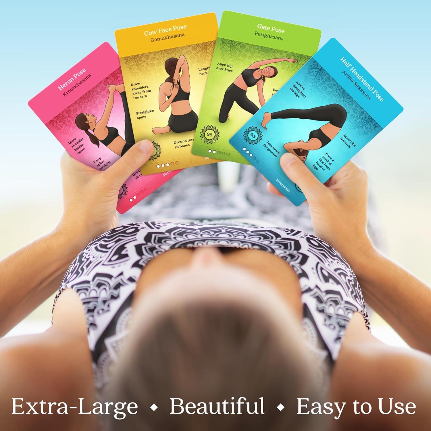 Tarjetas de Yoga Premium Asana Moon - 108 Posturas y Secuencias