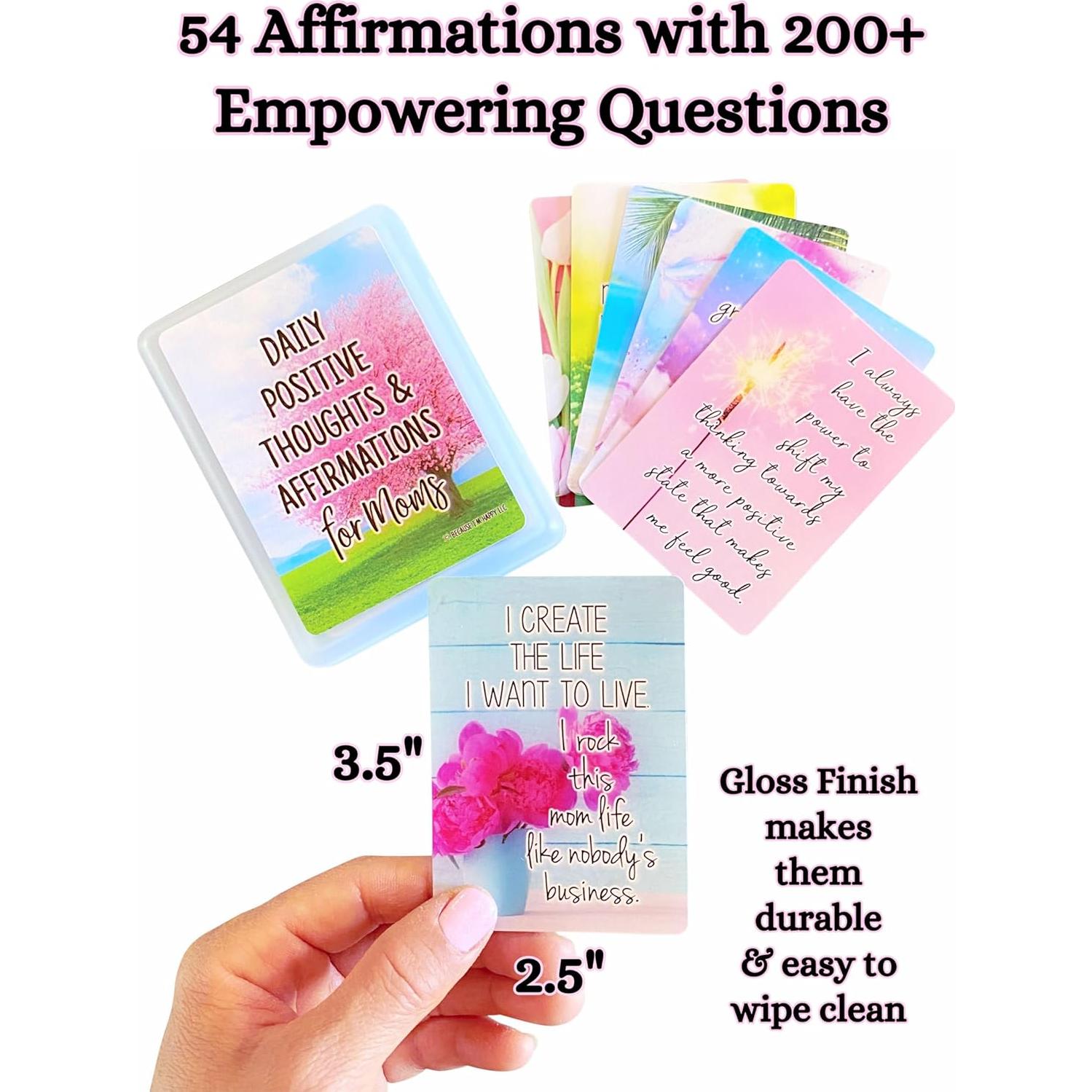 Tarjetas de Afirmación Positiva Porque Soy Feliz - 54 Afirmaciones