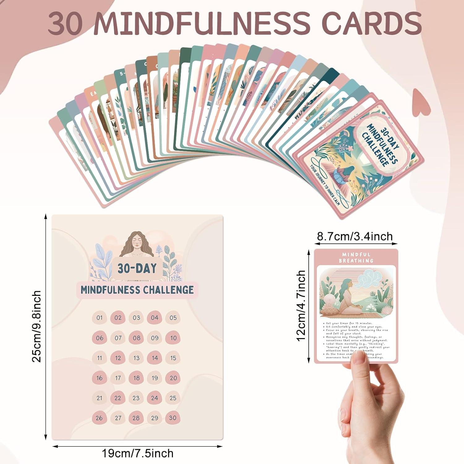 Tarjetas de Desafío de Mindfulness Motiskyy - 30 Días