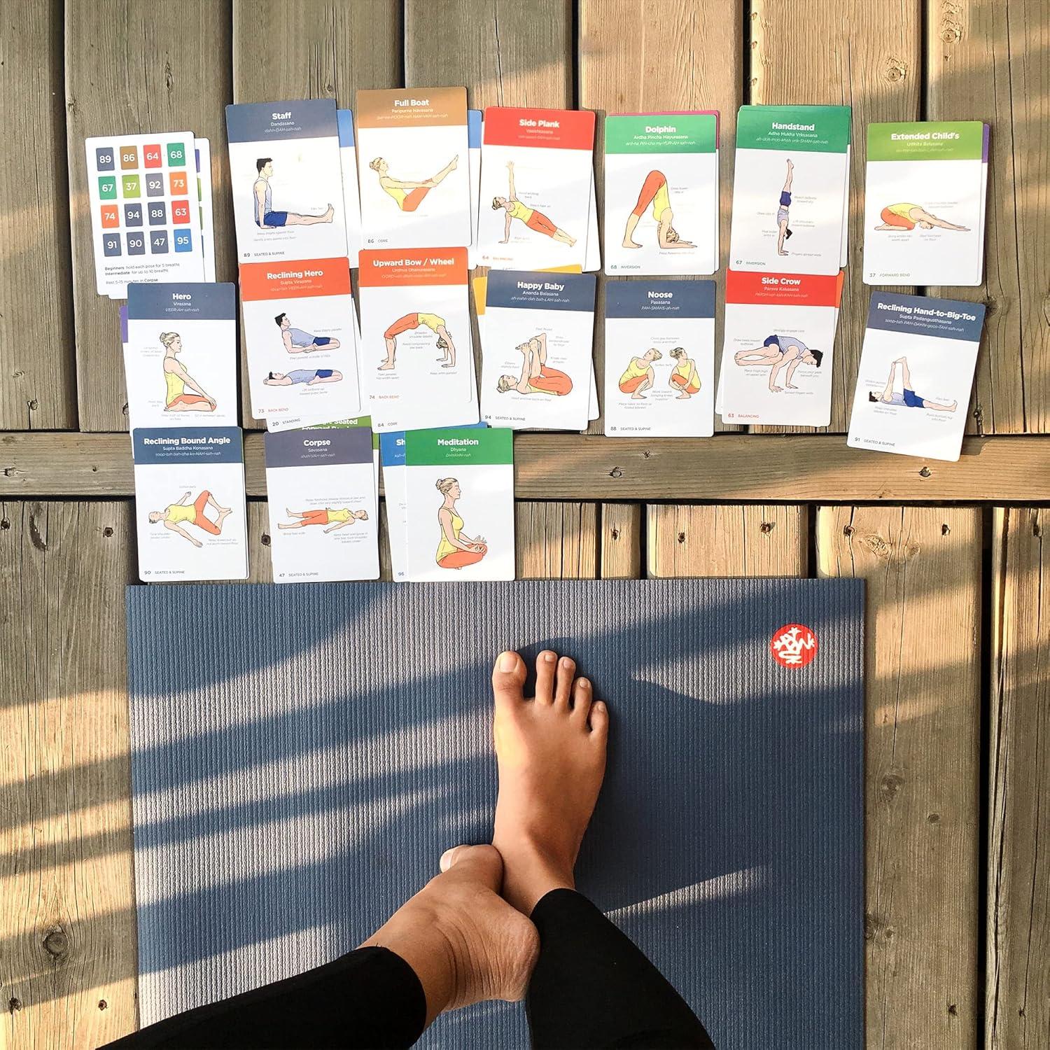 Juego de Tarjetas de Yoga WorkoutLabs I y II - 97 Posturas y 11 Secuencias