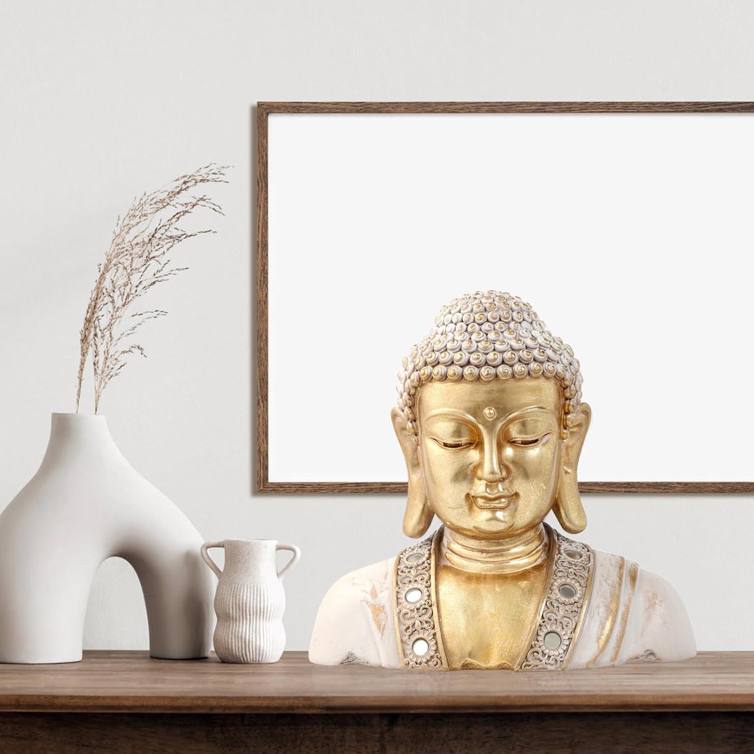 Estatua de Buda Dorada 24.13 cm - Decoración Zen y Meditación