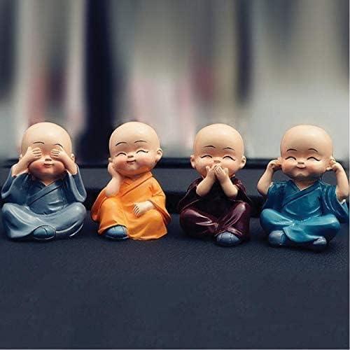 Estatuas de Buda Bebé TIED RIBBONS - 4 Pcs Resina 5.08 cm