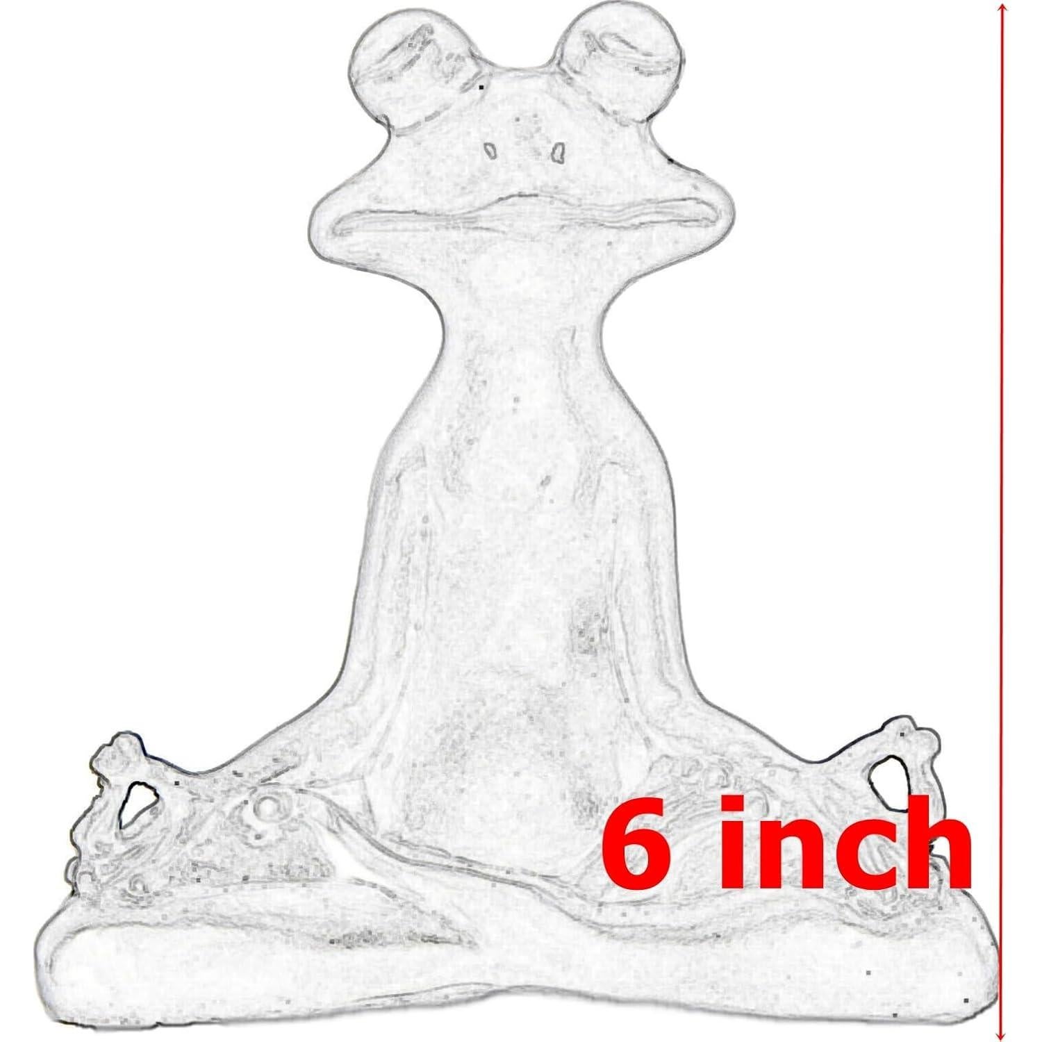 Estatua de Rana Bellaa 23101 Meditación Yoga Zen 15.24 cm