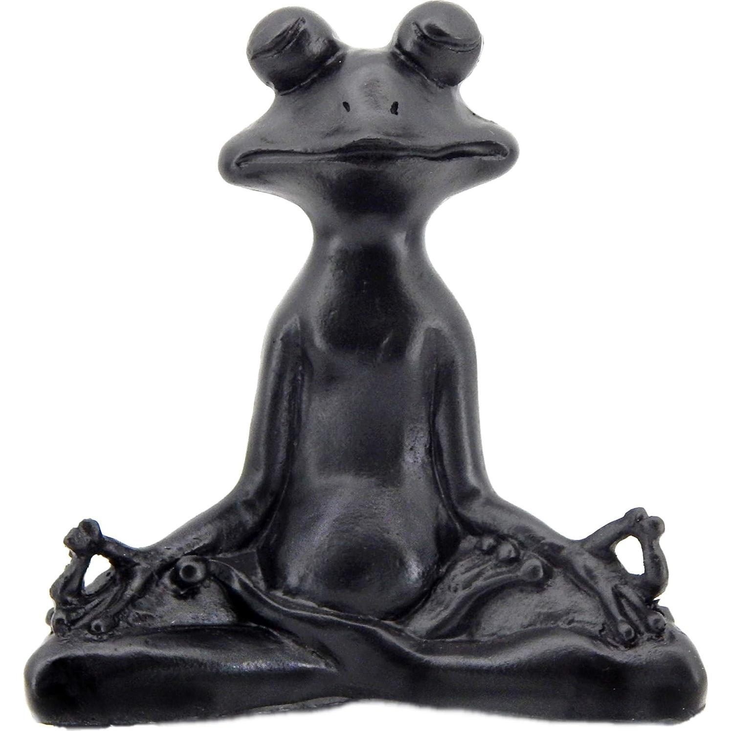 Estatua de Rana Bellaa 23101 Meditación Yoga Zen 15.24 cm