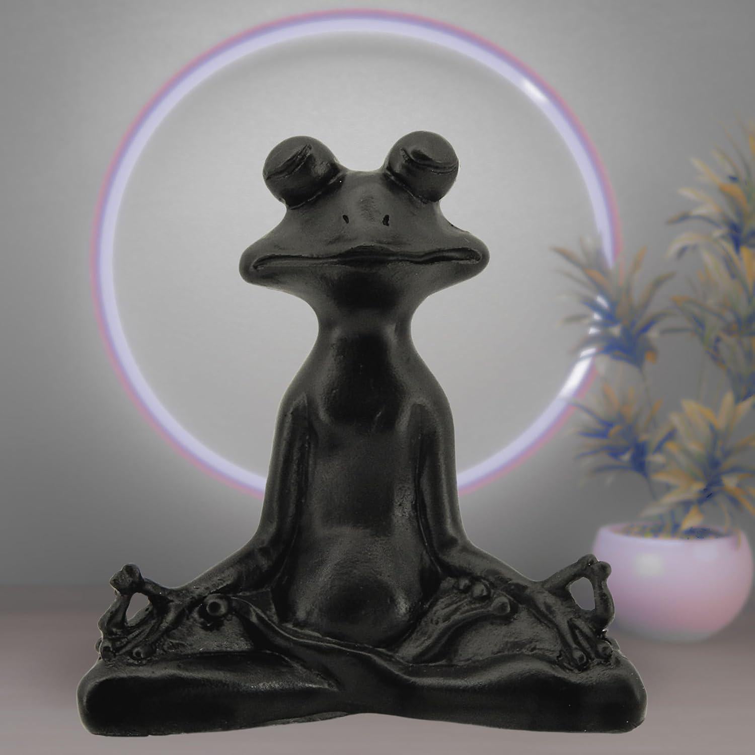 Estatua de Rana Bellaa 23101 Meditación Yoga Zen 15.24 cm