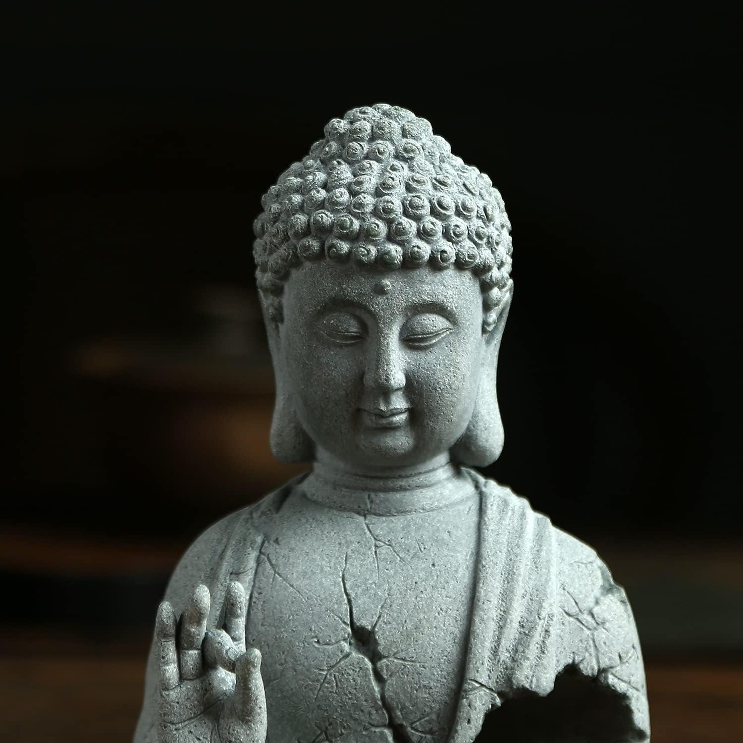Estatua de Buda Meditativa Sdeetesamjun 11.4x8.9x17.8cm Feng Shui