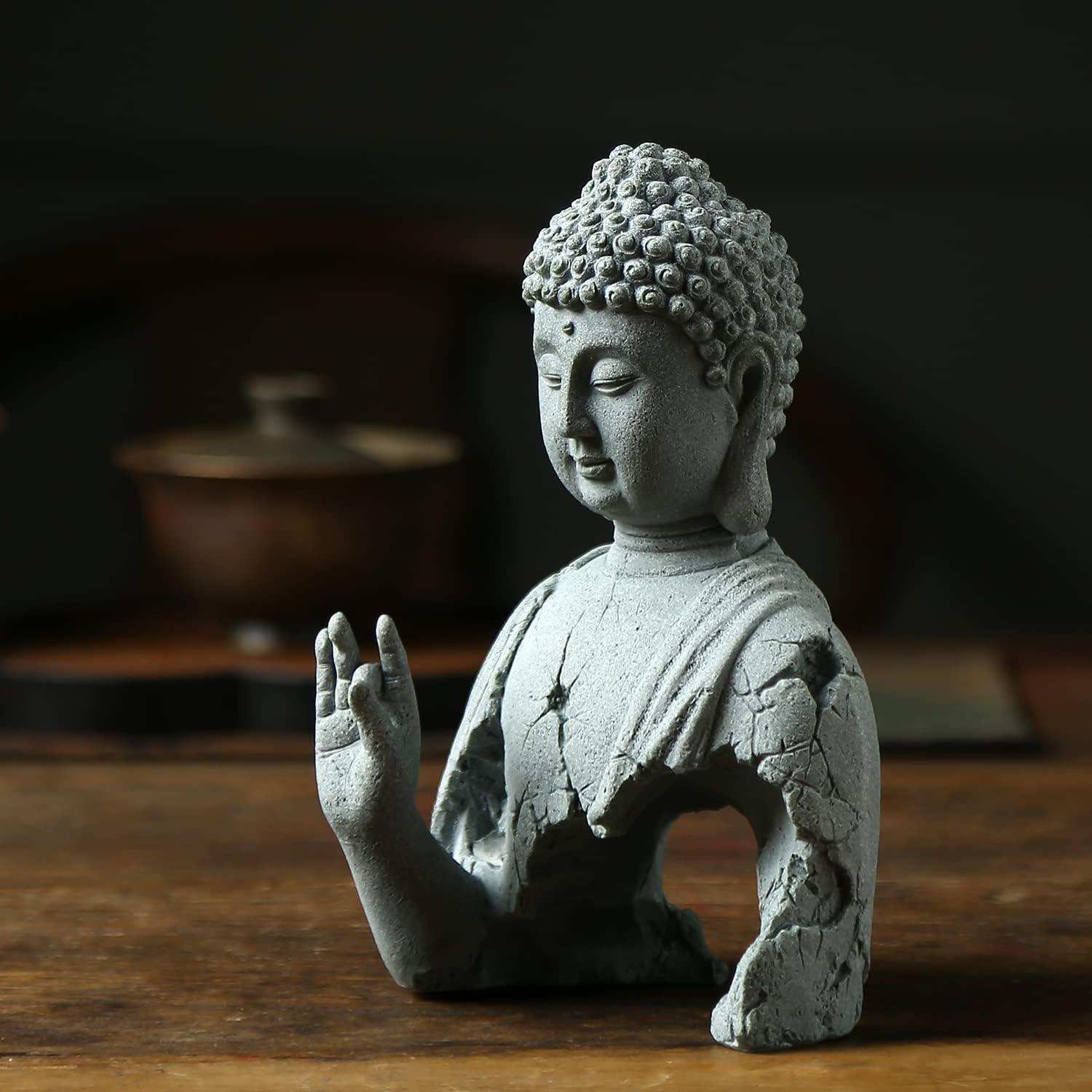Estatua de Buda Meditativa Sdeetesamjun 11.4x8.9x17.8cm Feng Shui