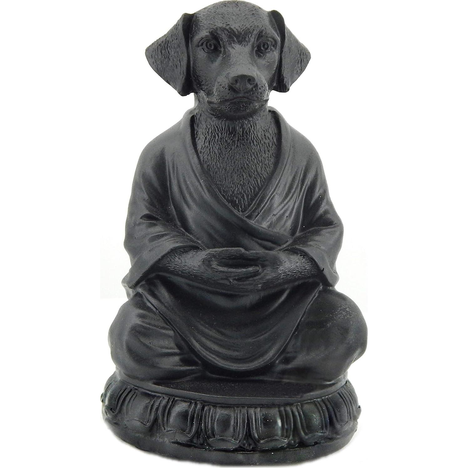 Estatua de Perro Meditador Bellaa 15.24 cm Zen Buda