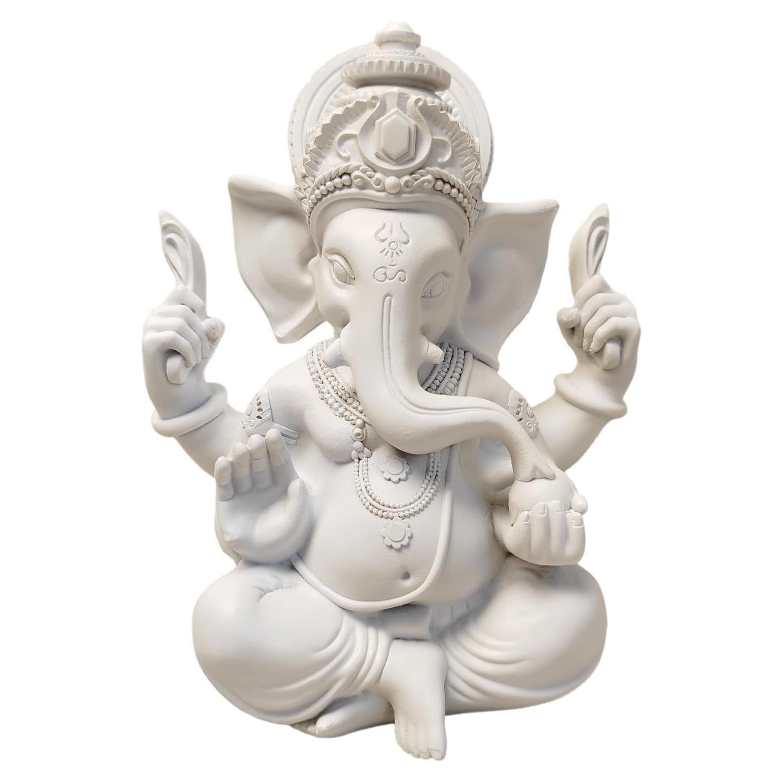 Estatua de Ganesha 20 cm Yahu Lando - Decoración Hindú Blanca