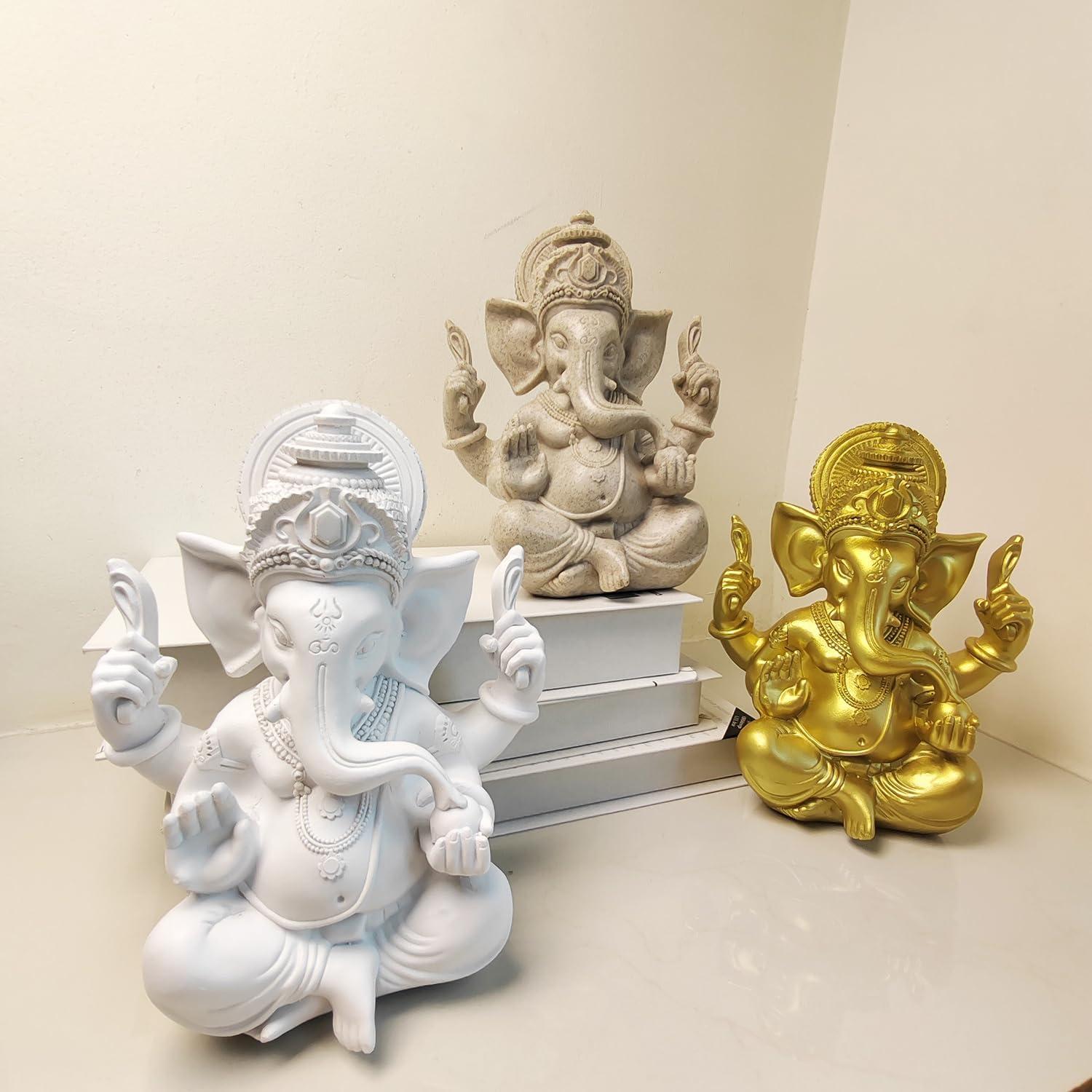 Estatua de Ganesha 20 cm Yahu Lando - Decoración Hindú Blanca