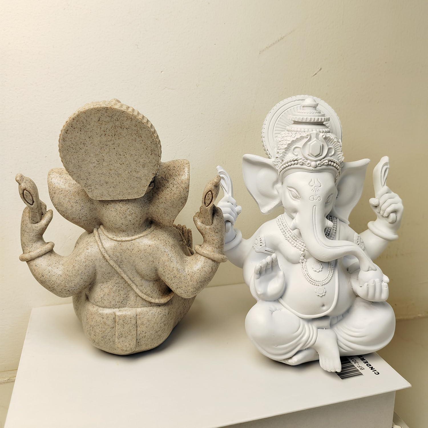 Estatua de Ganesha 20 cm Yahu Lando - Decoración Hindú Blanca