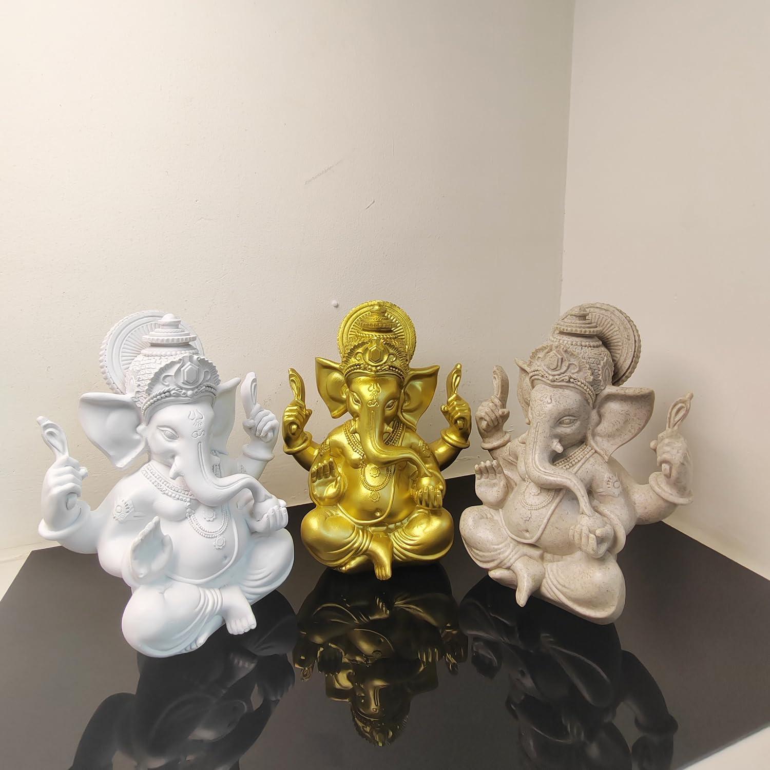 Estatua de Ganesha 20 cm Yahu Lando - Decoración Hindú Blanca